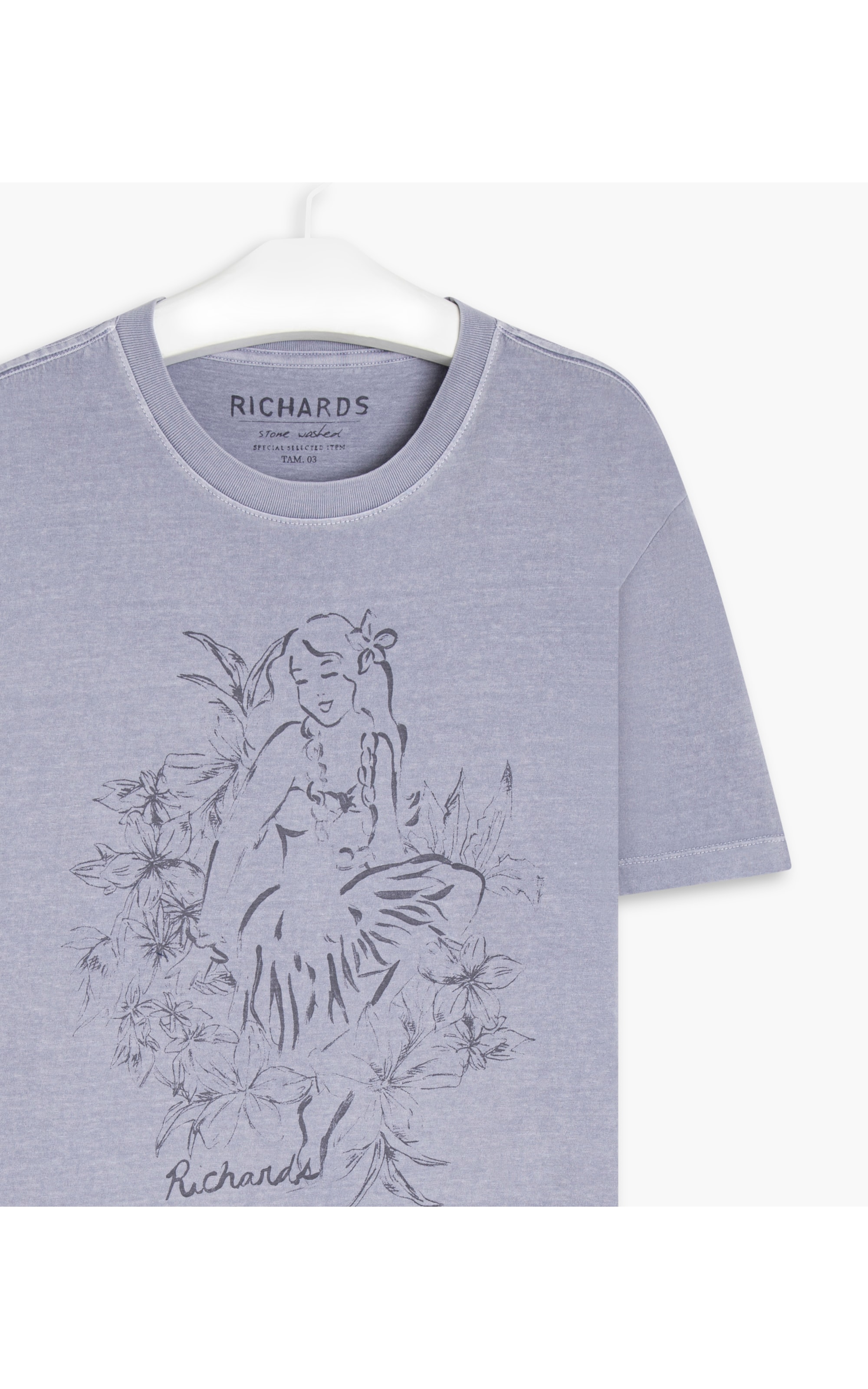 T-Shirt Washed Bela da Ilha Blue Vintage