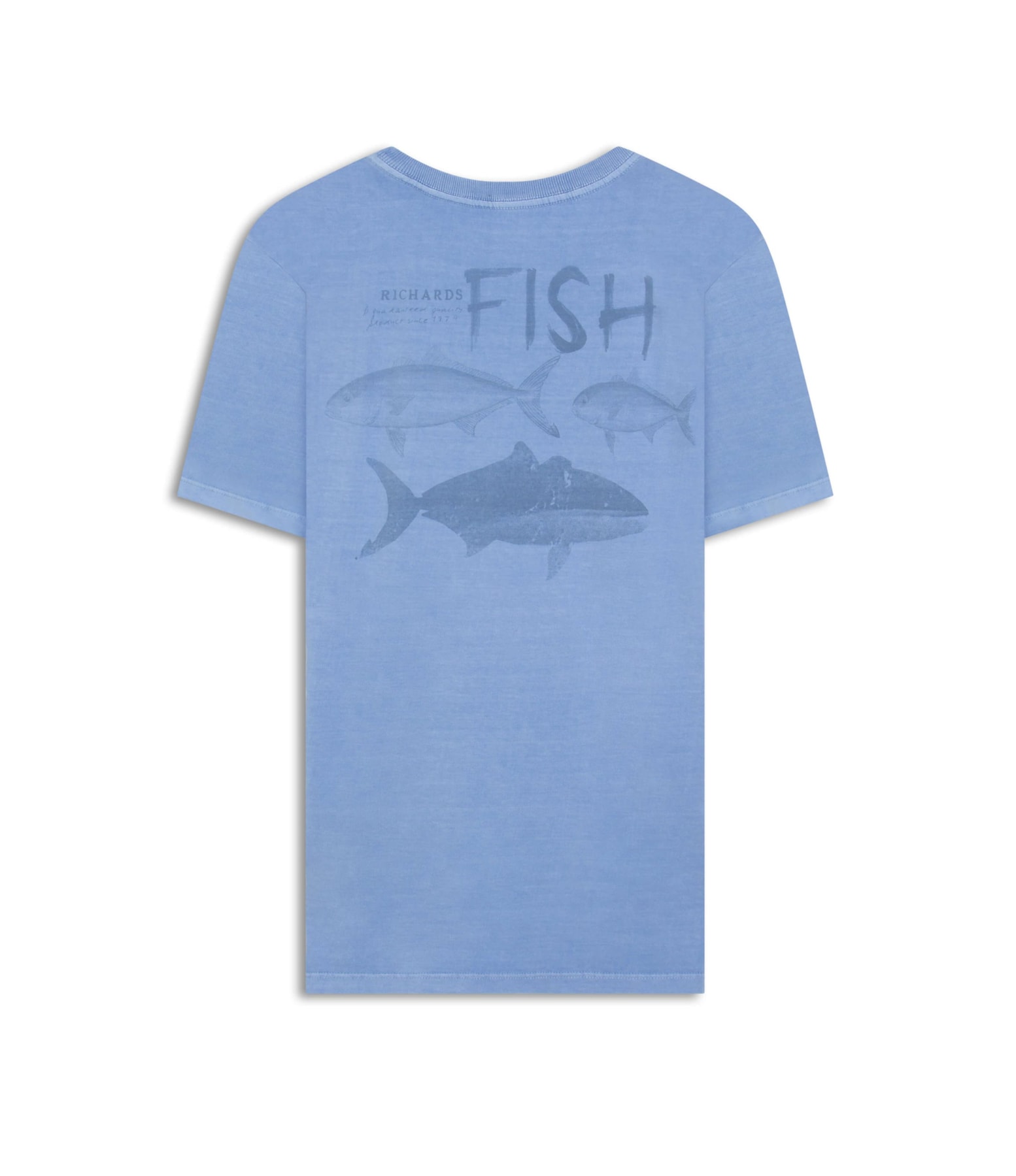 T-Shirt Washed Big Fish Azul Seco