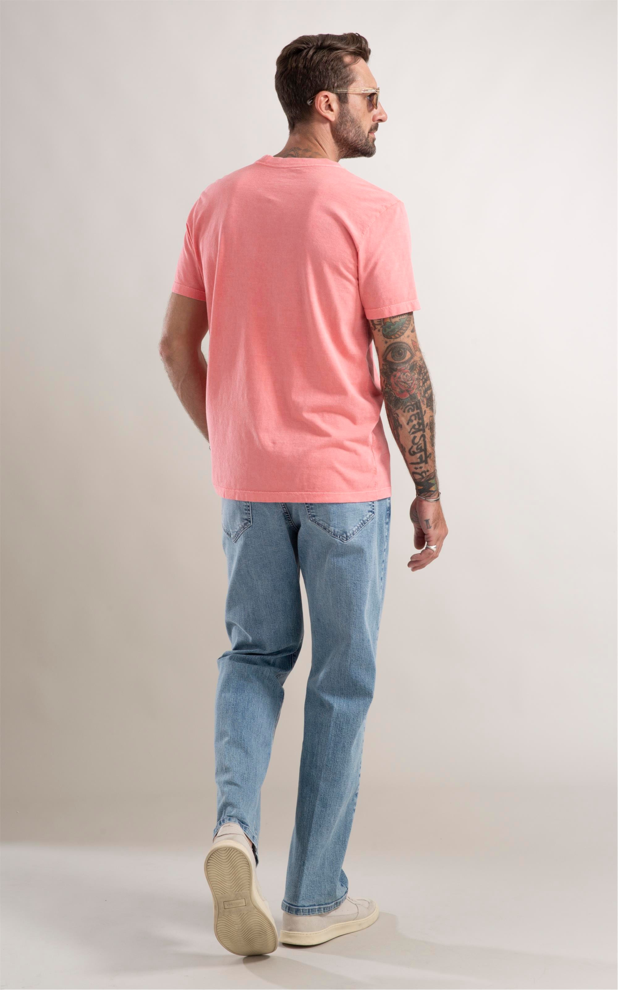 T-Shirt Washed Bordado Star Rosa Gum