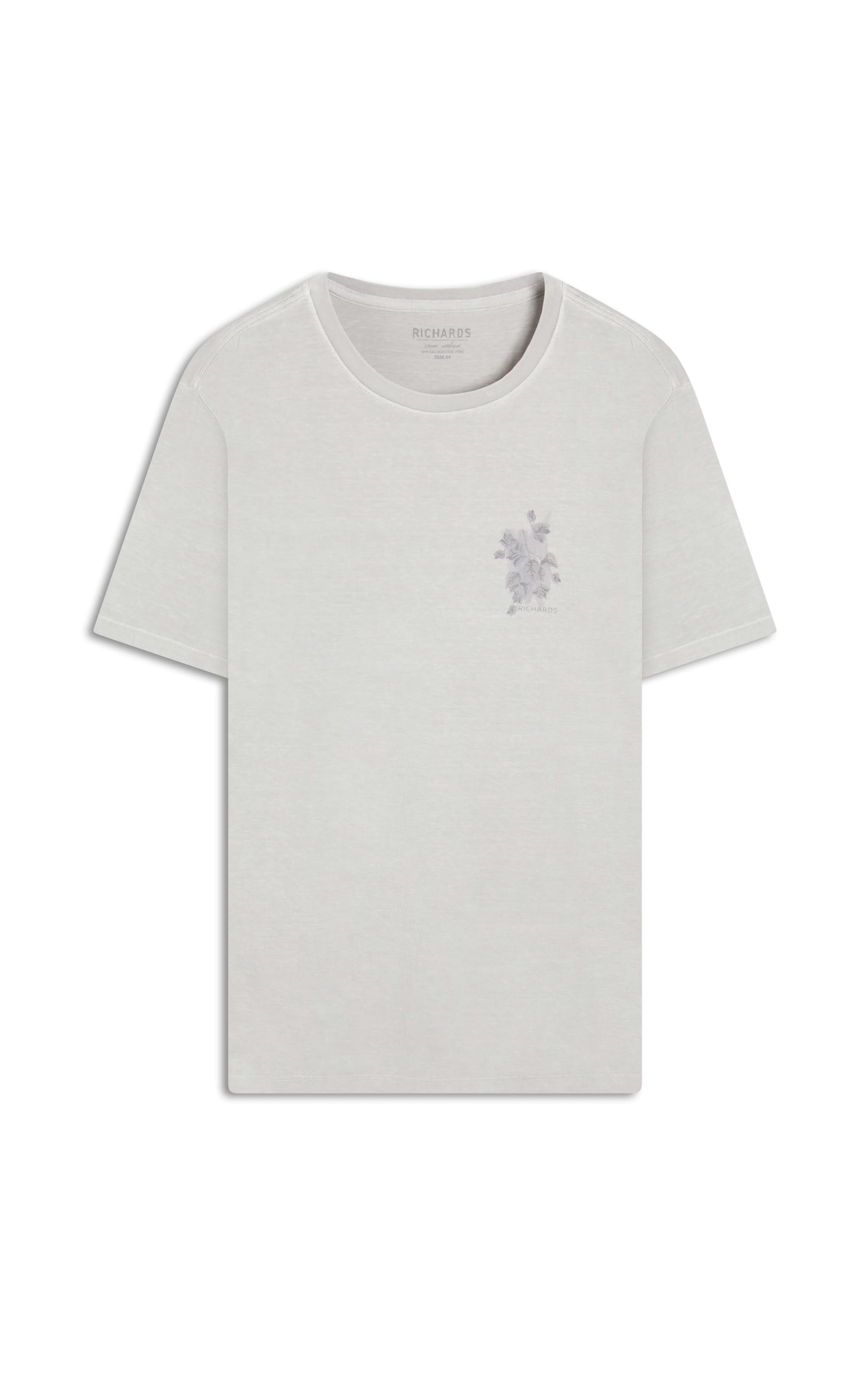 T-Shirt Washed Bouganville Peito Mc Prata