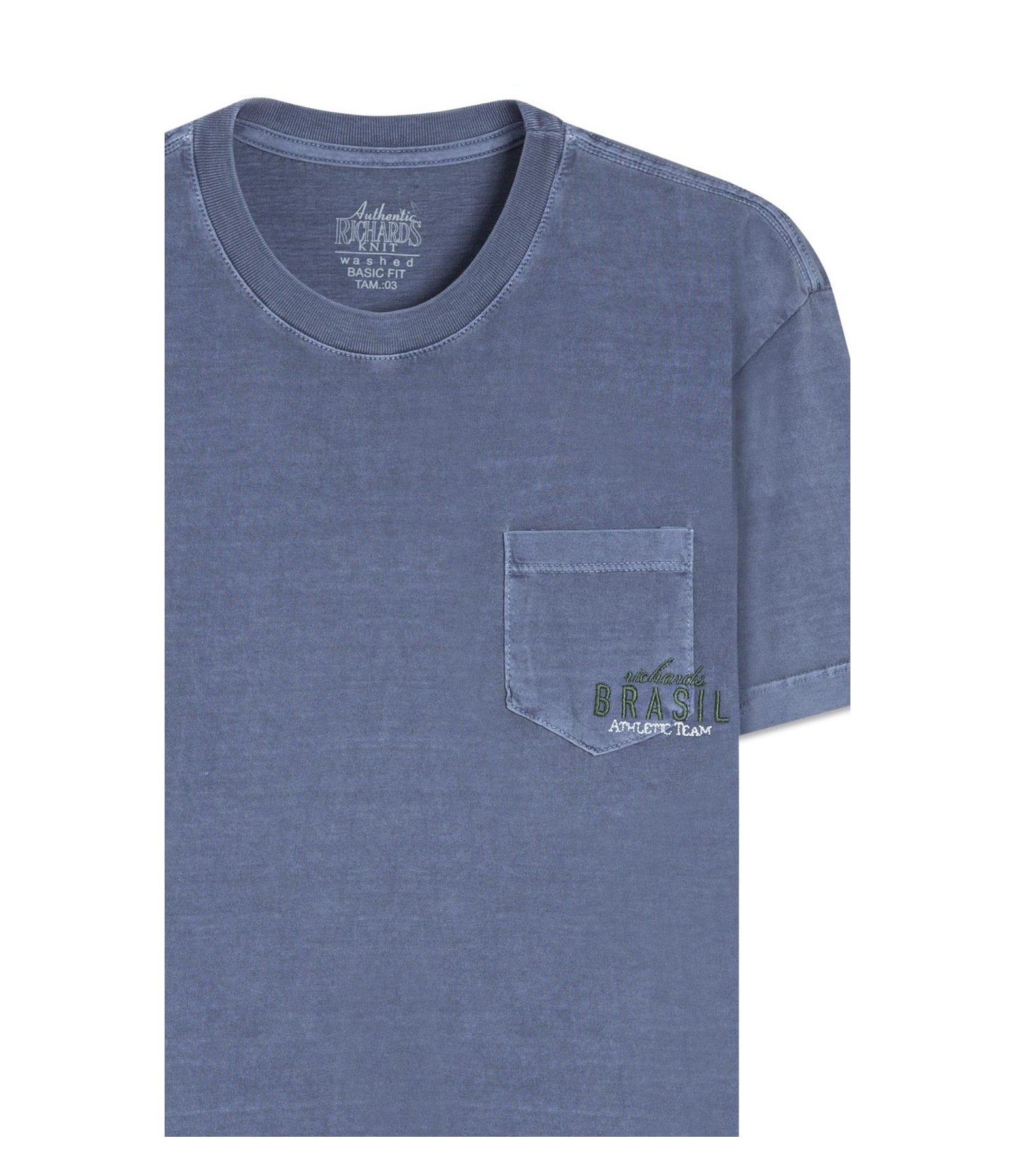 T-Shirt Washed Brasil Purple Blue