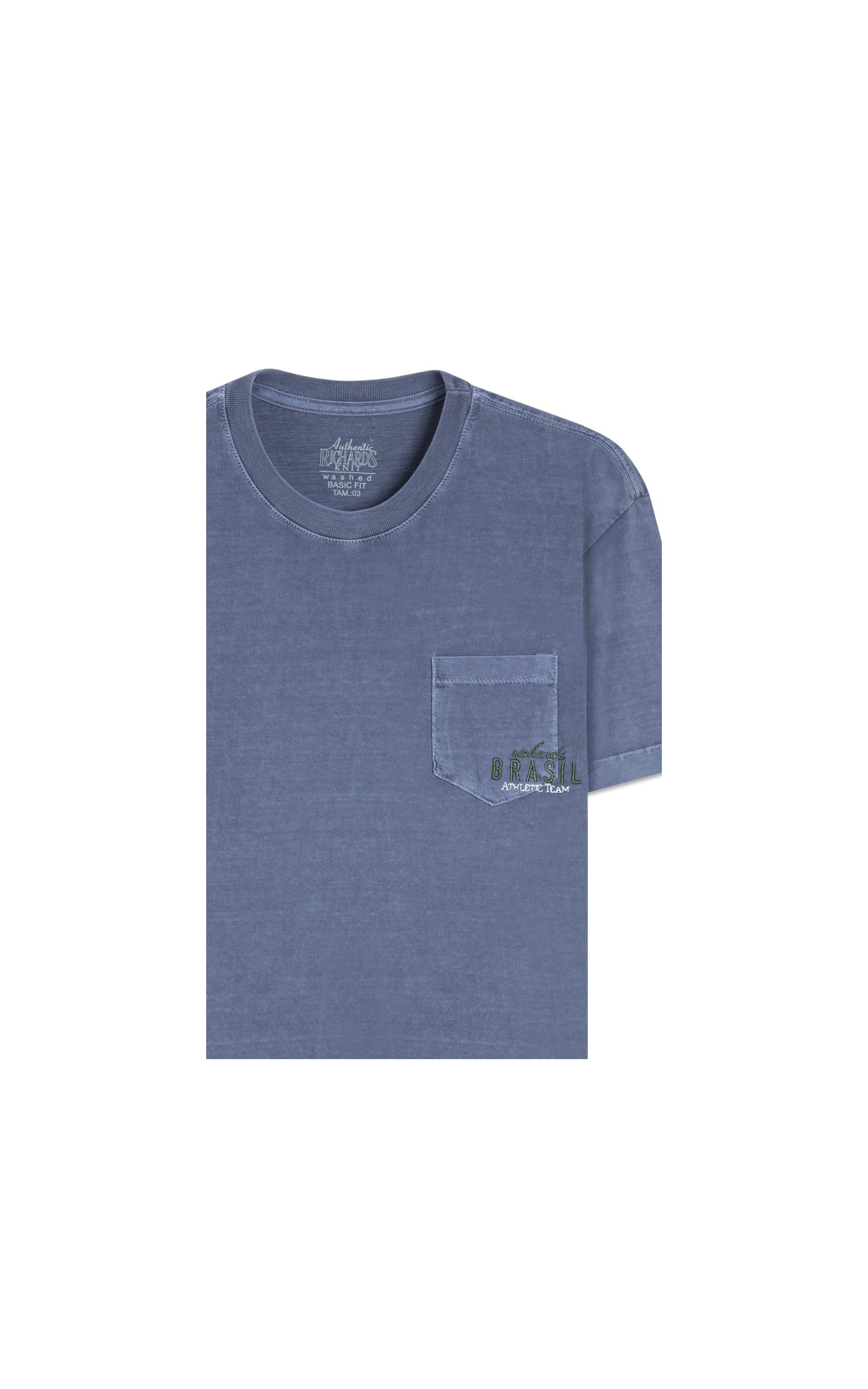 T-Shirt Washed Brasil Purple Blue