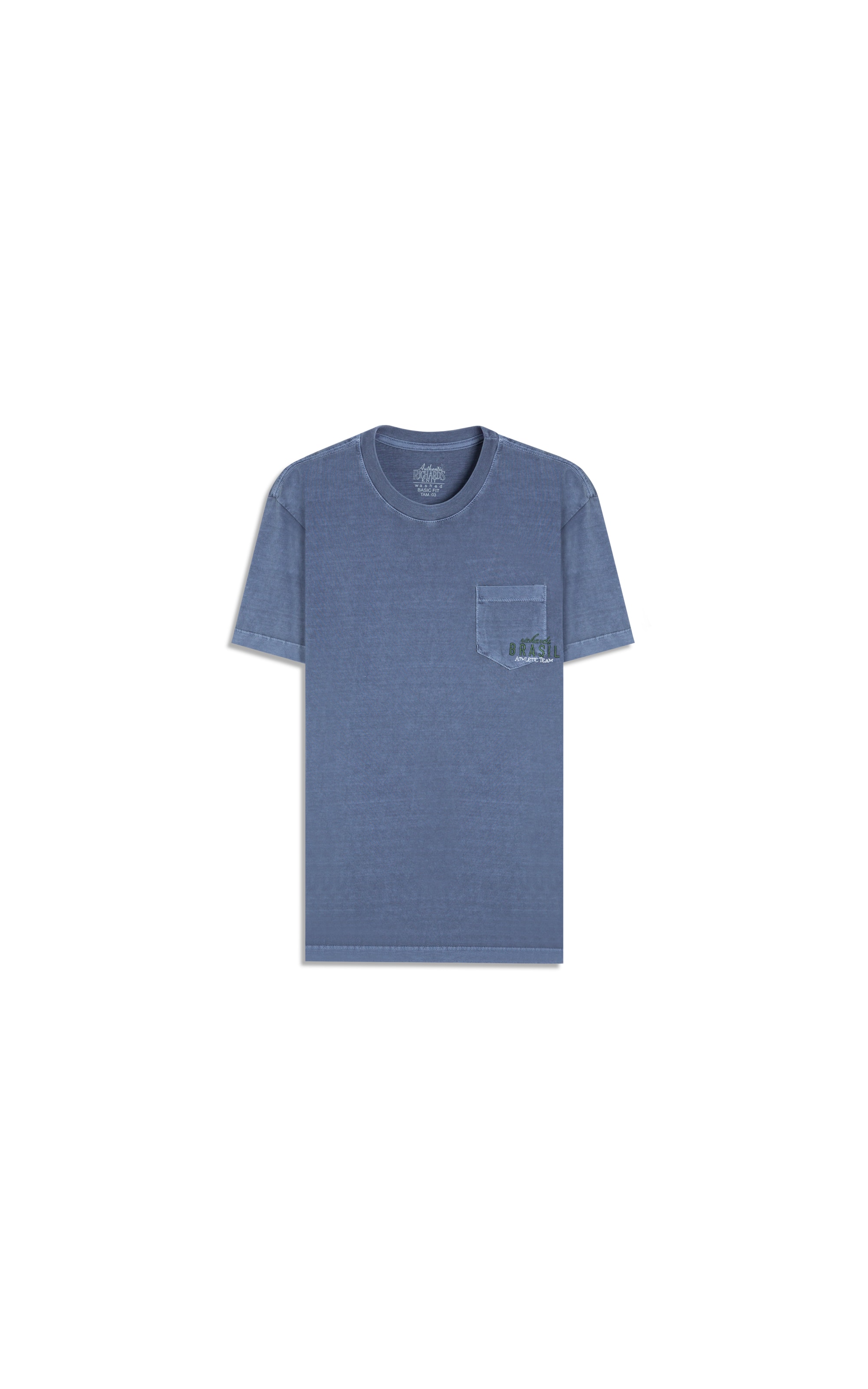 T-Shirt Washed Brasil Purple Blue