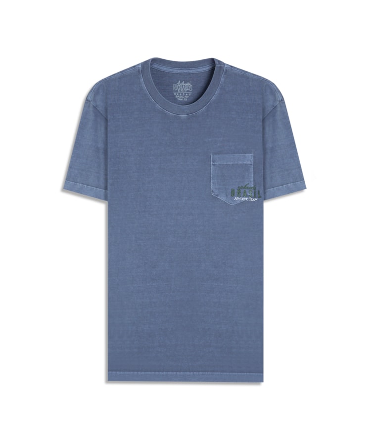 T-Shirt Washed Brasil Purple Blue
