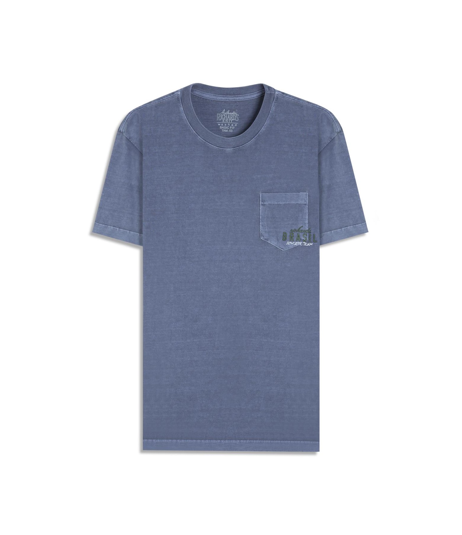 T-Shirt Washed Brasil Purple Blue