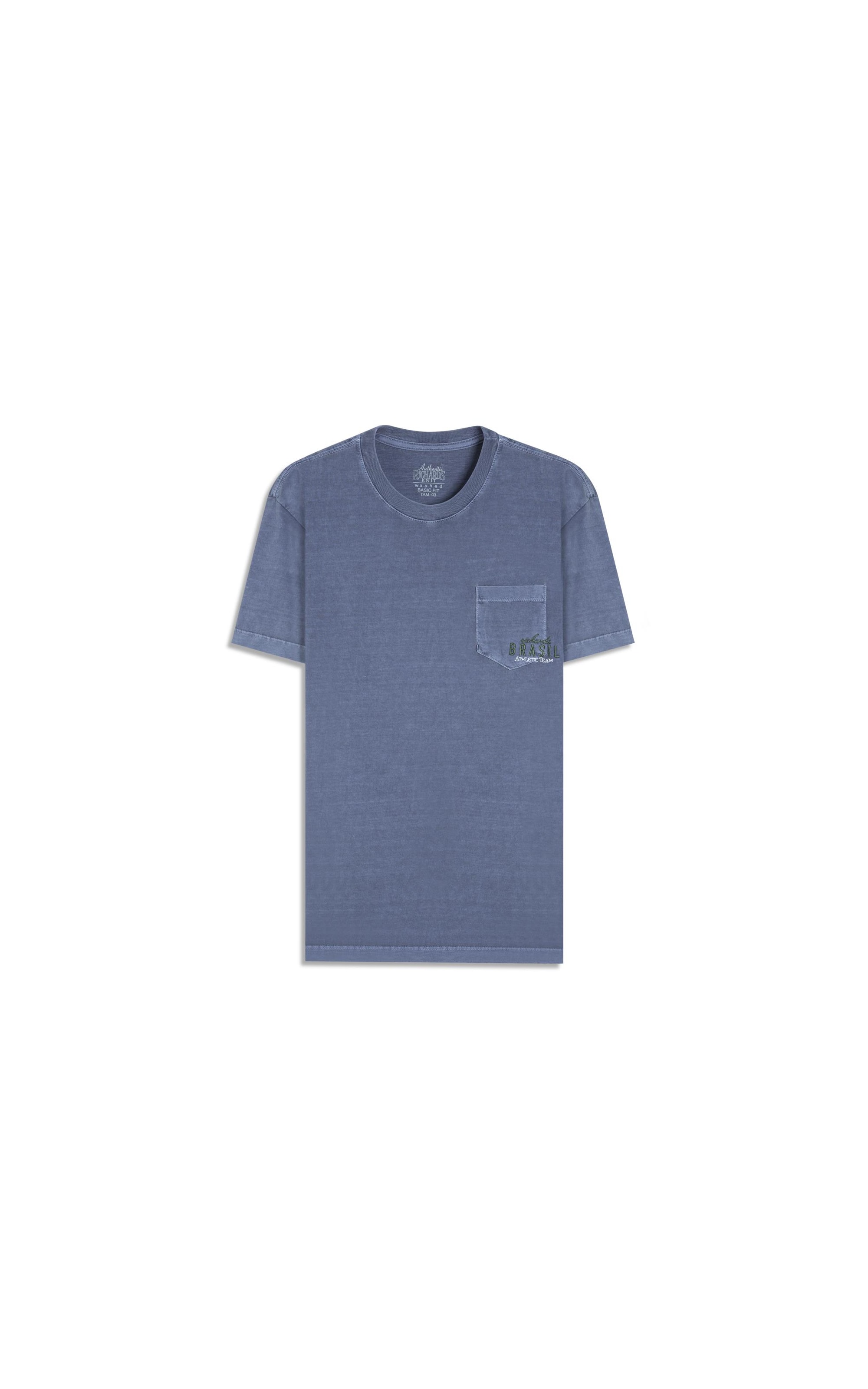 T-Shirt Washed Brasil Purple Blue