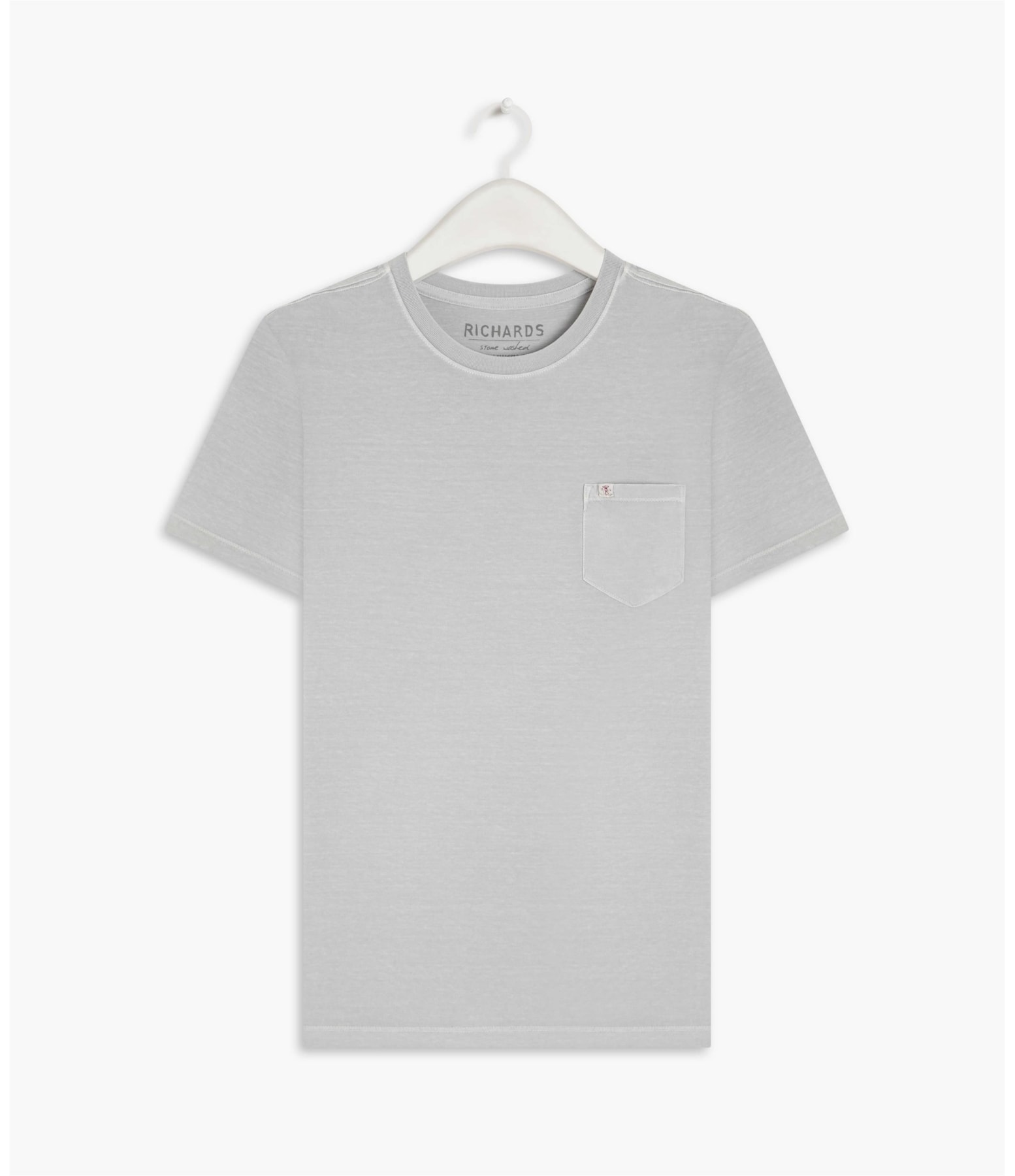 T-Shirt Washed Cinza Claro