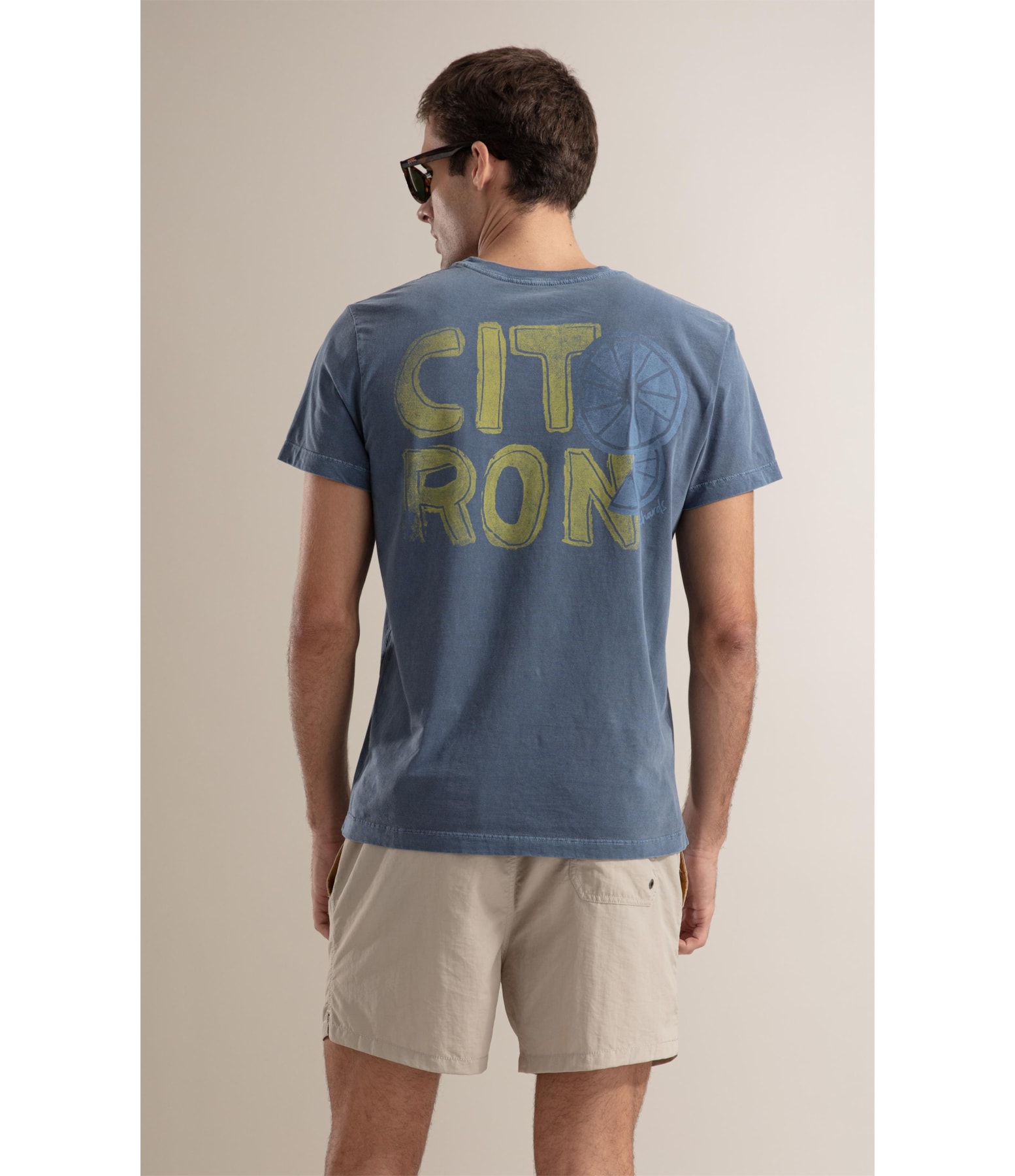 T-Shirt  Washed Citron Costas Azul Jeans