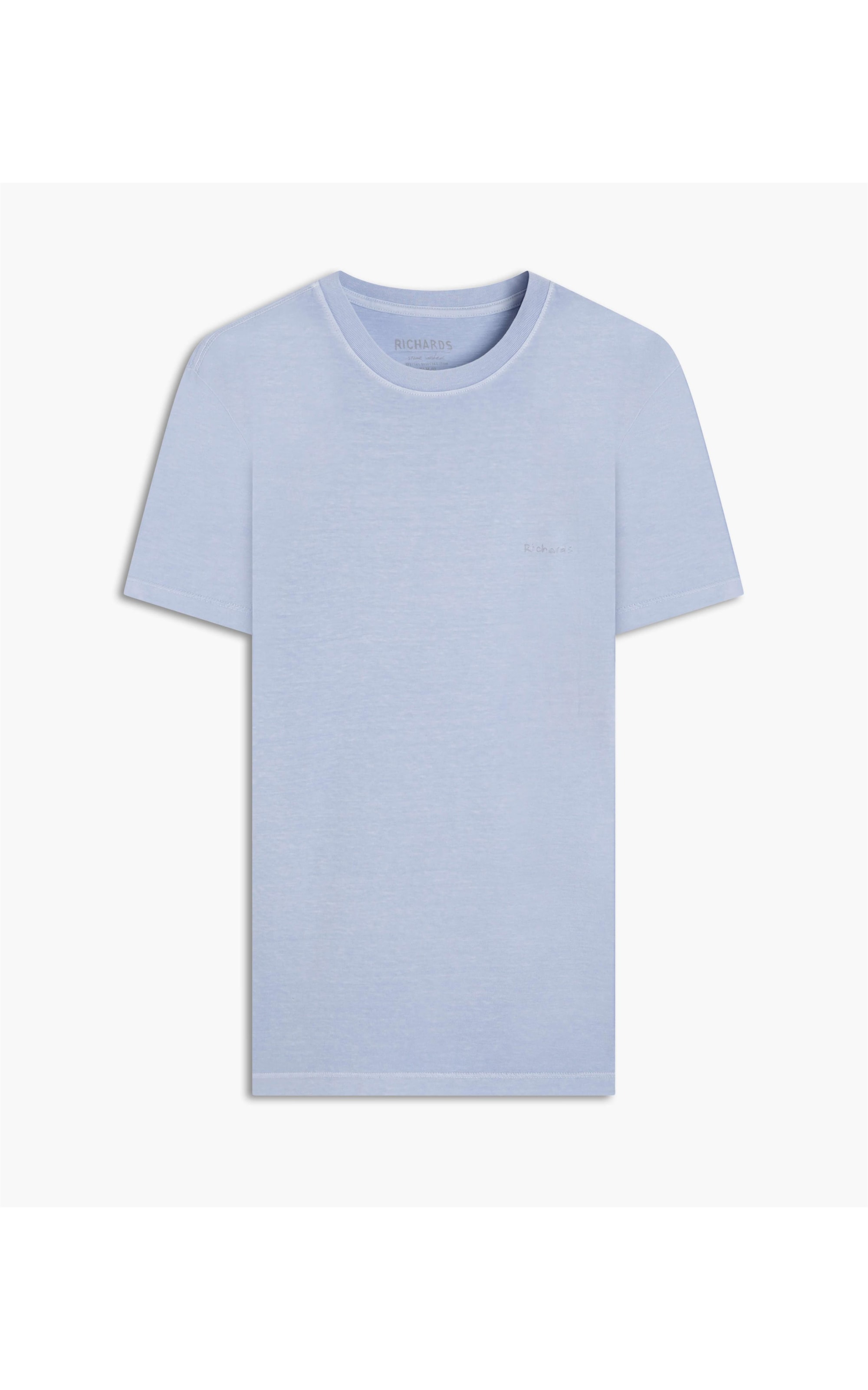  T-Shirt Washed Coqueiro Aqua Azul Claro