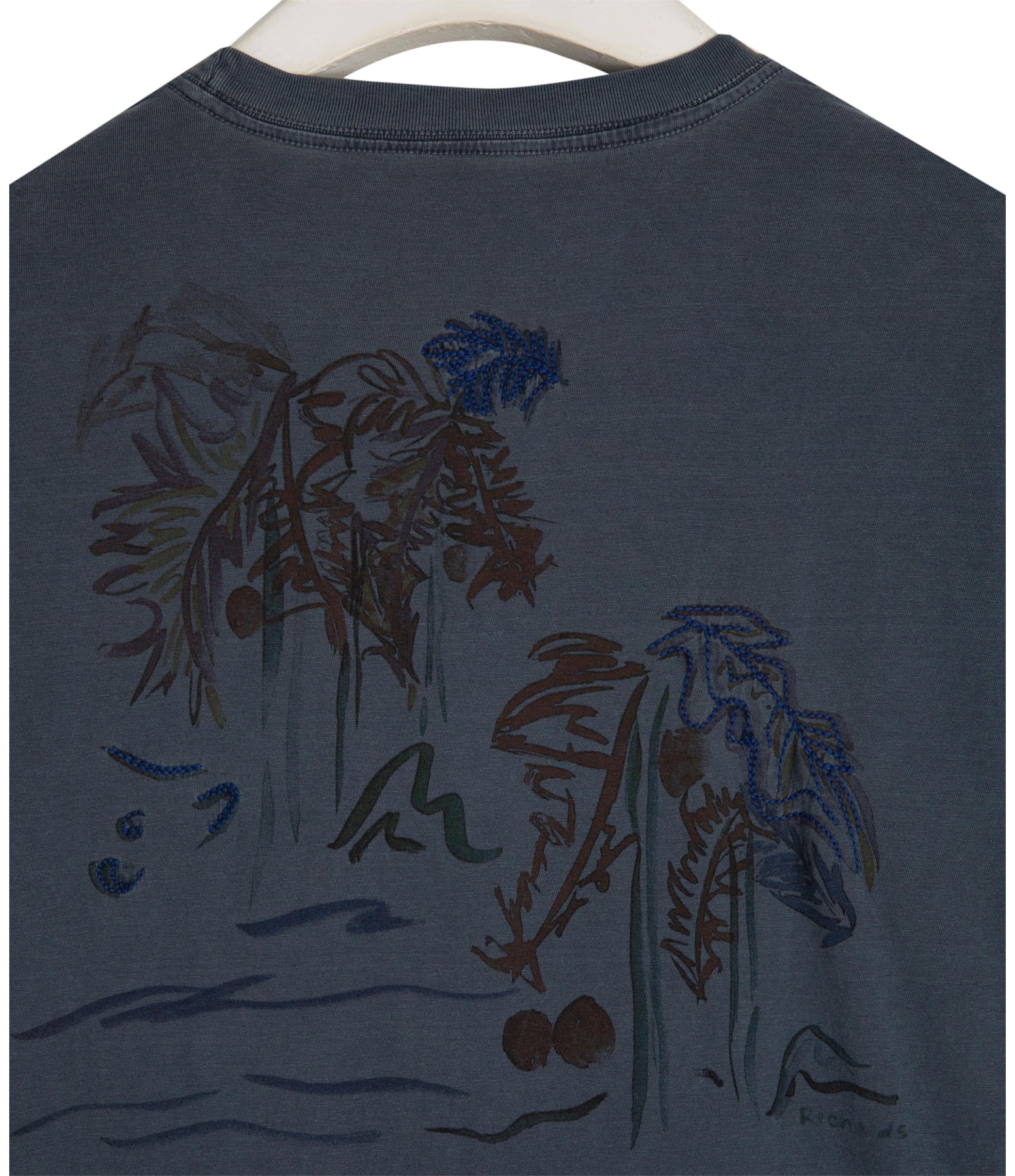  T-Shirt Washed Coqueiro Aqua Dark Navy