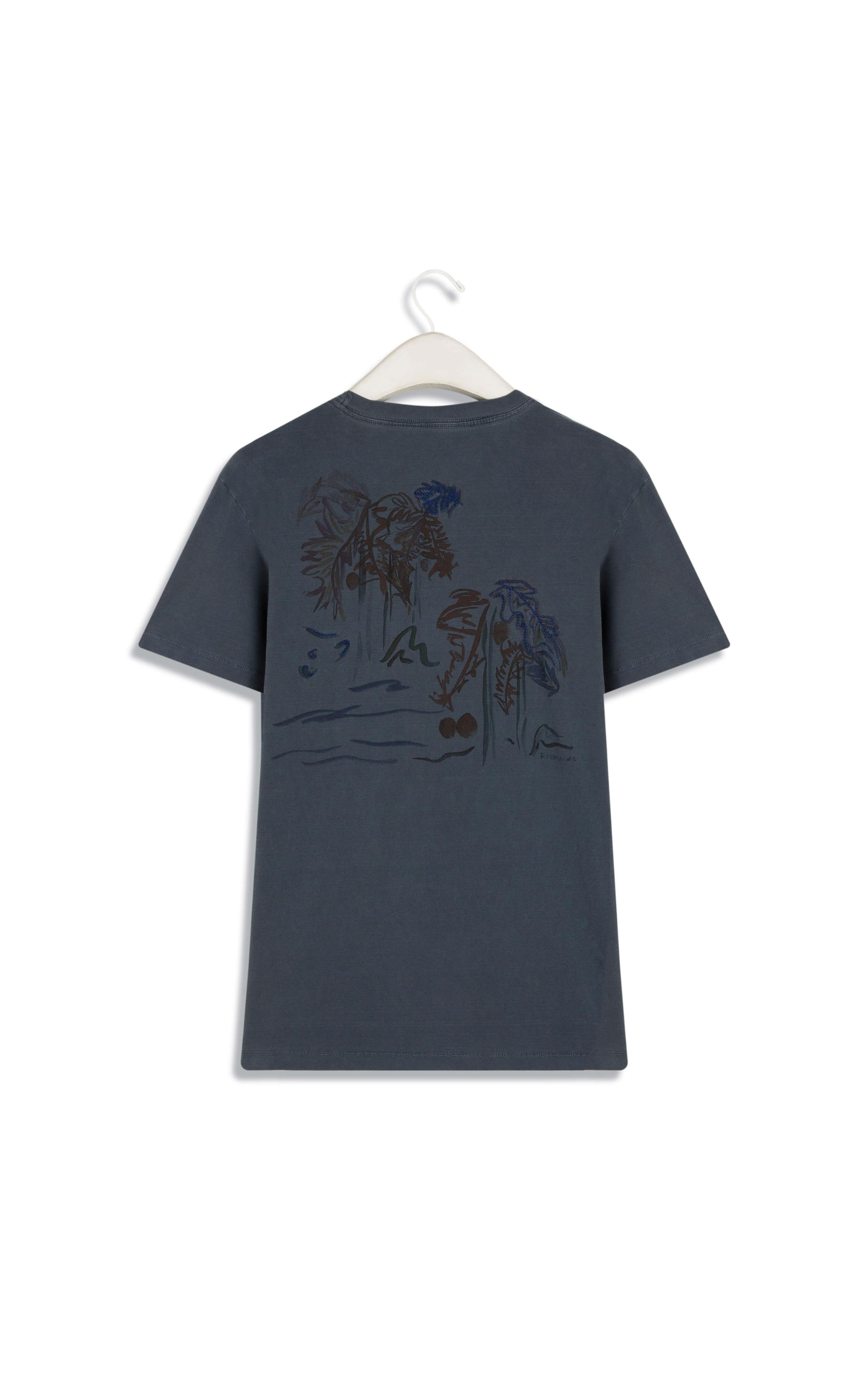  T-Shirt Washed Coqueiro Aqua Dark Navy