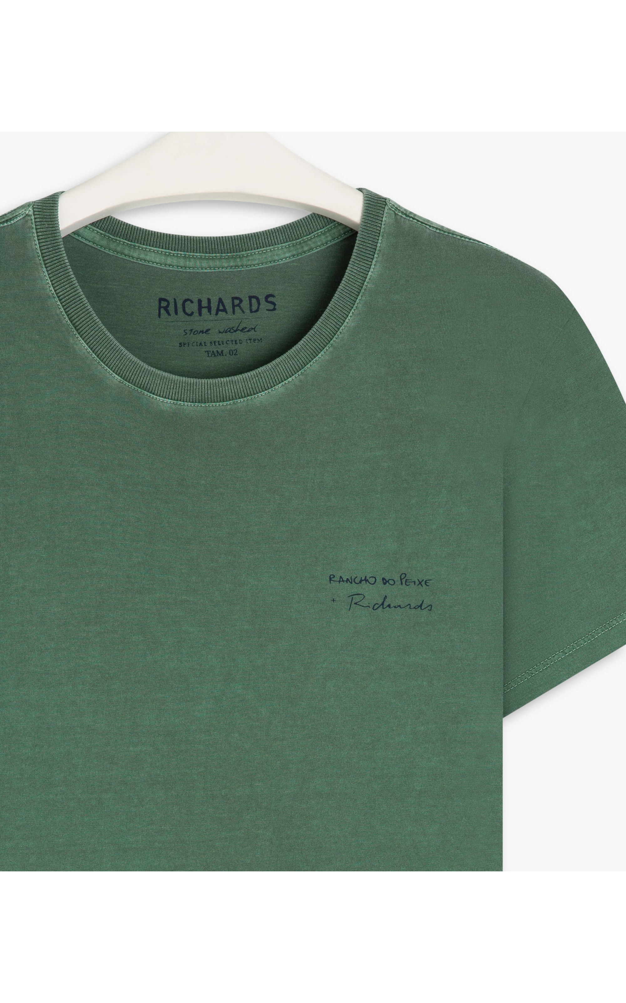 T-Shirt Washed Coqueiro Rancho Verde Bandeira