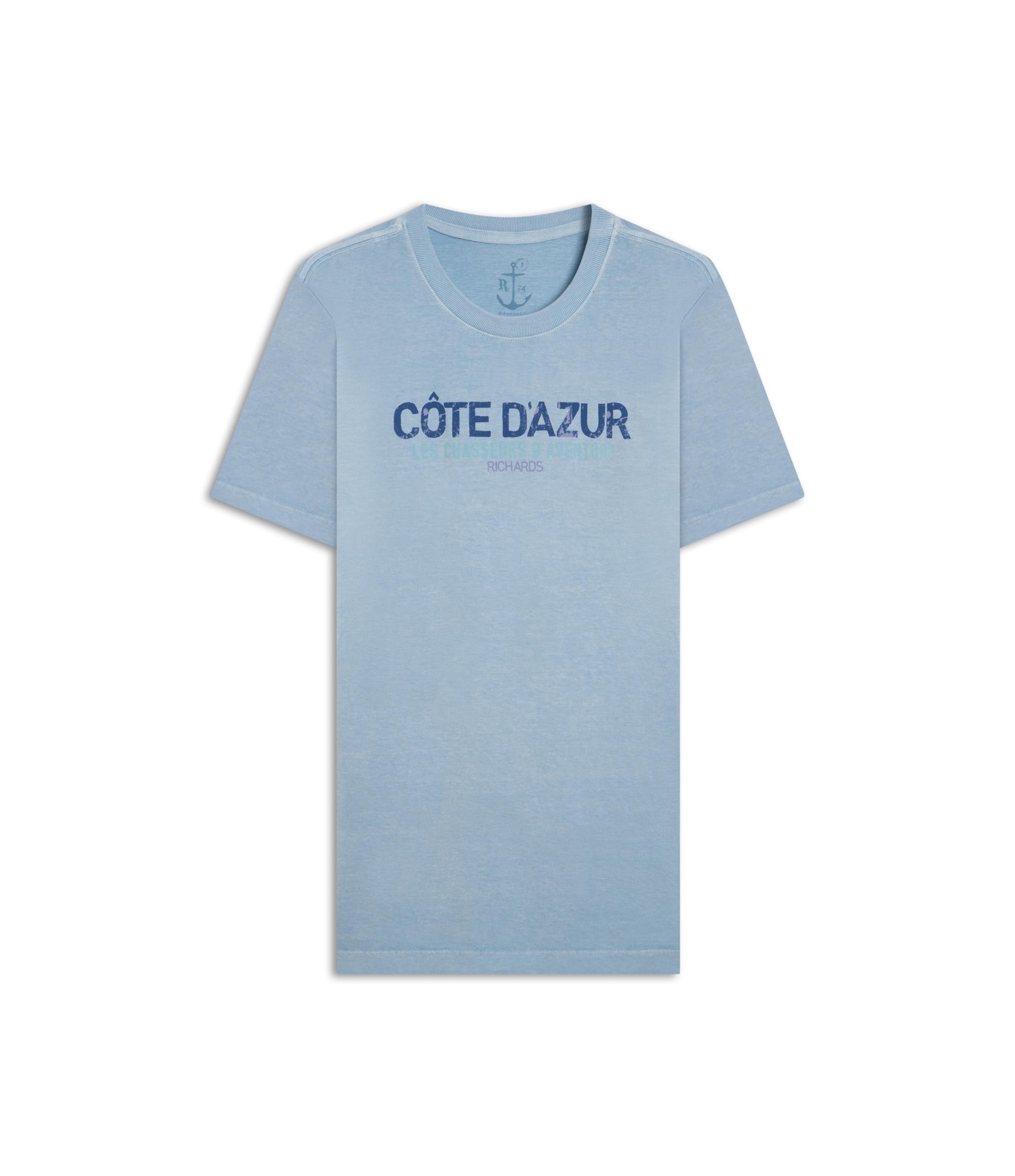 T-Shirt Washed Cote D’azur Azul Claro