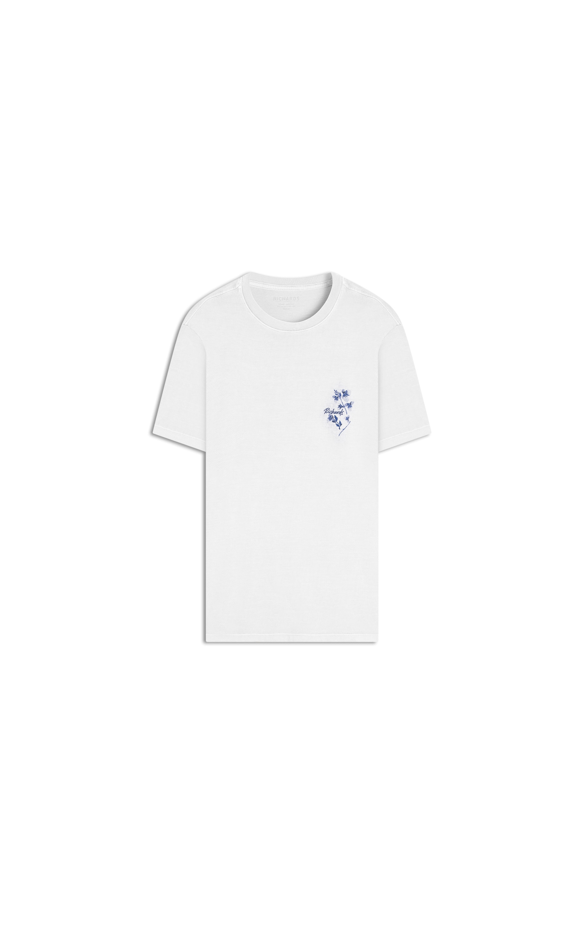 T-Shirt Washed Cotton Flower Branco