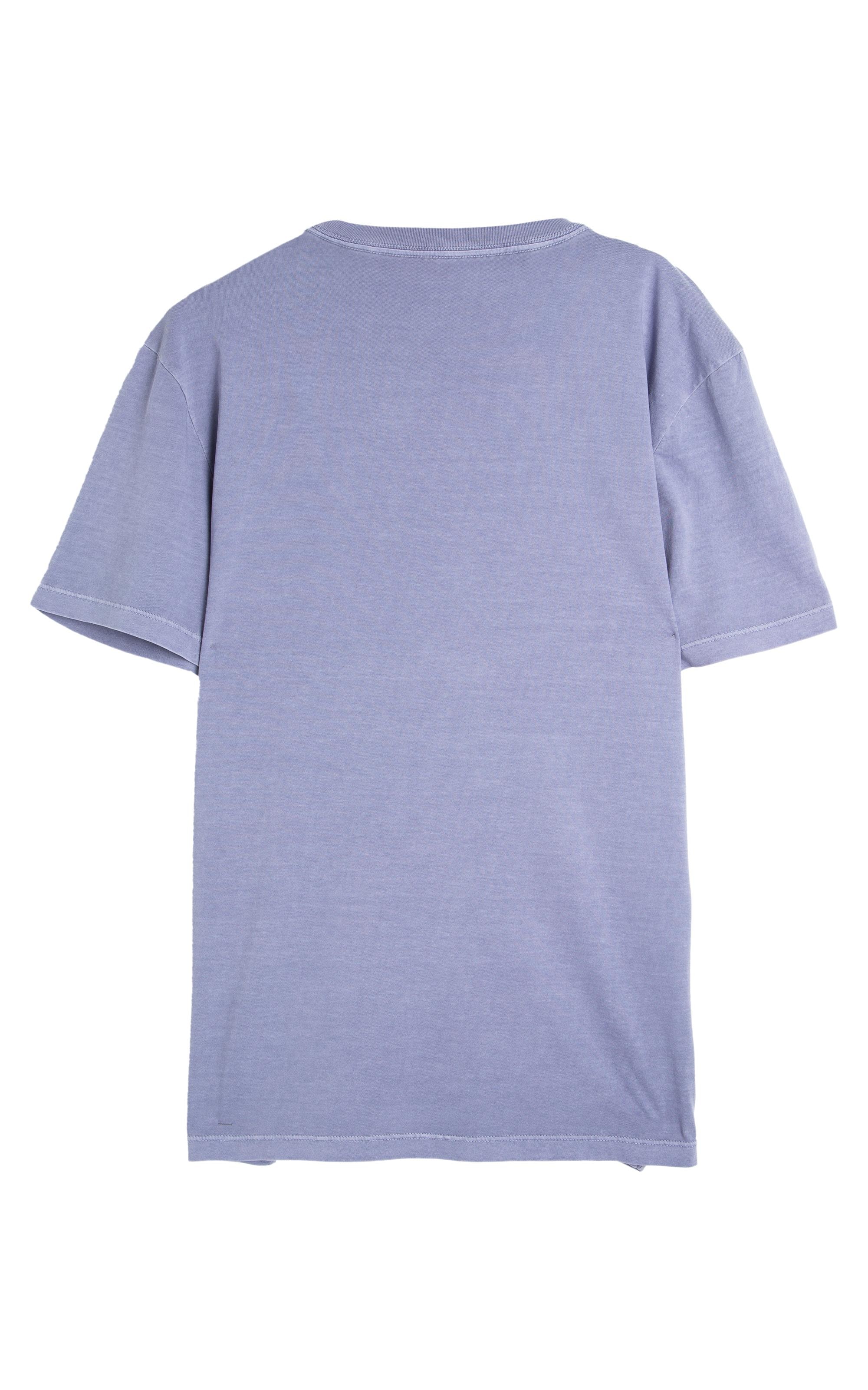 T-Shirt Washed Cotton Flower Misty