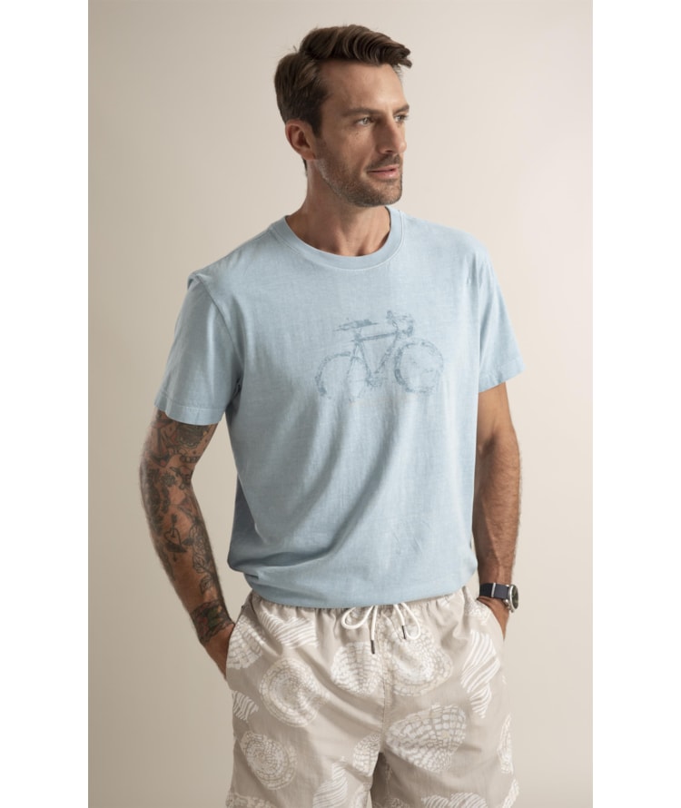 T-Shirt Washed Cycle Pany Azul Piscina