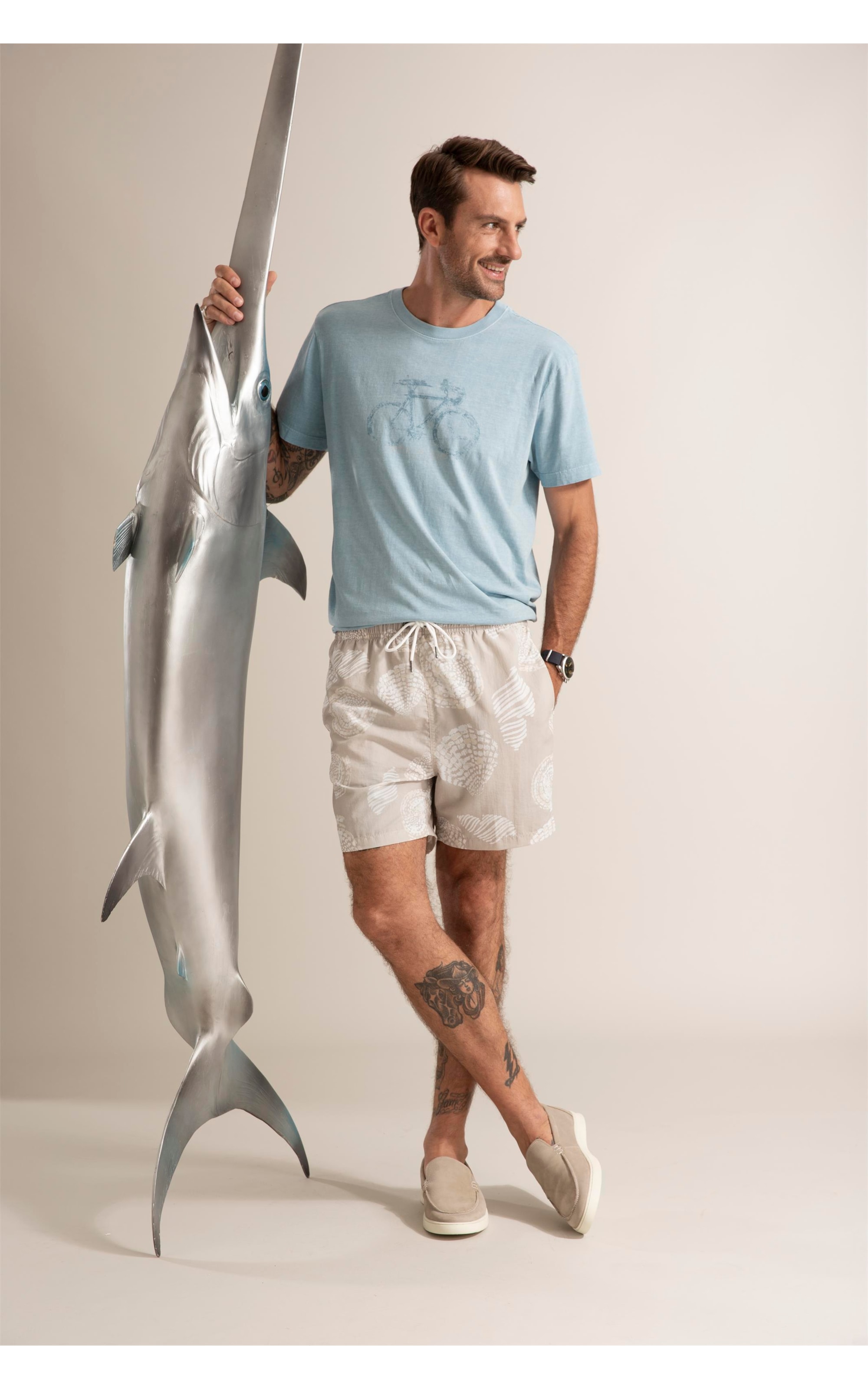 T-Shirt Washed Cycle Pany Azul Piscina