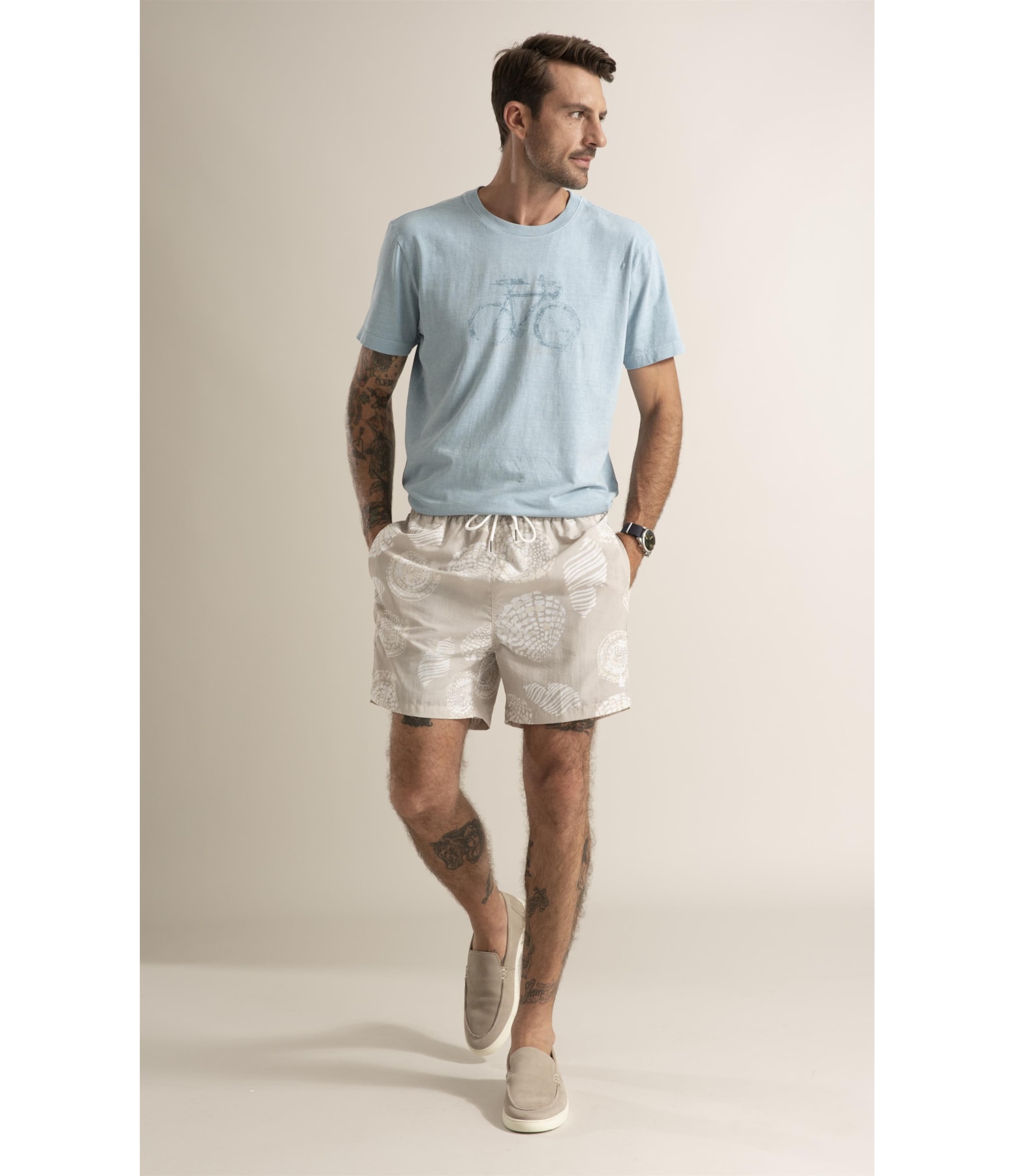 T-Shirt Washed Cycle Pany Azul Piscina