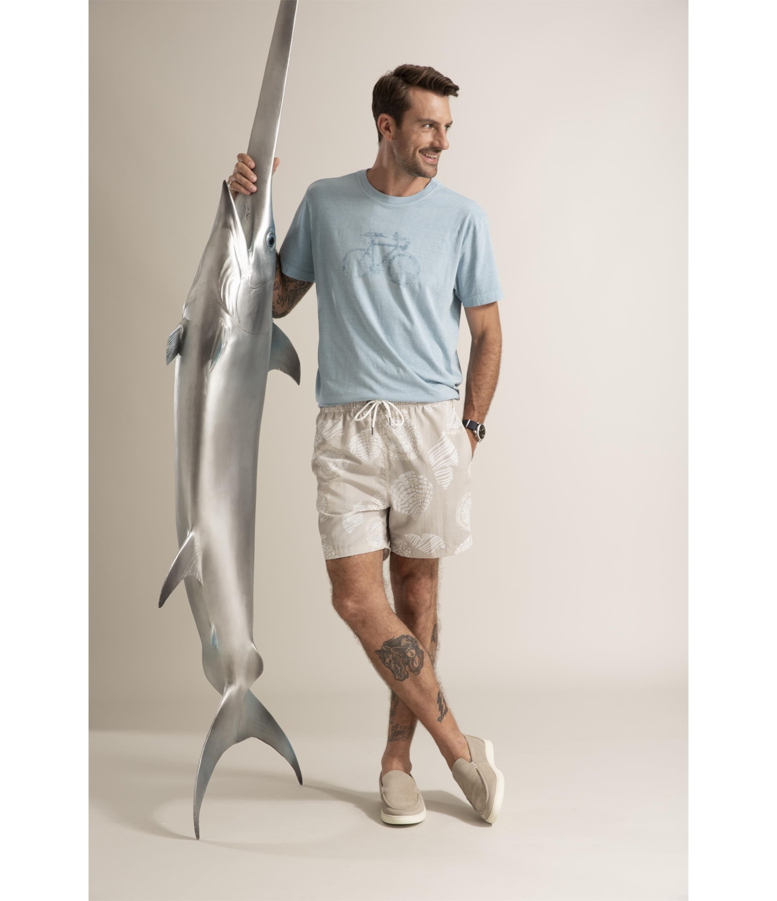 T-Shirt Washed Cycle Pany Azul Piscina