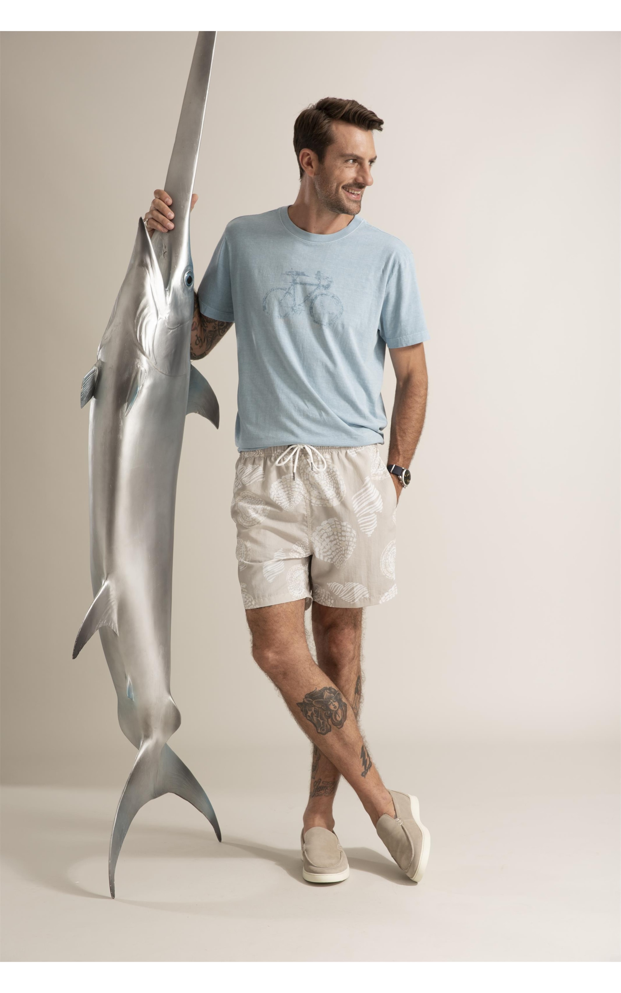 T-Shirt Washed Cycle Pany Azul Piscina