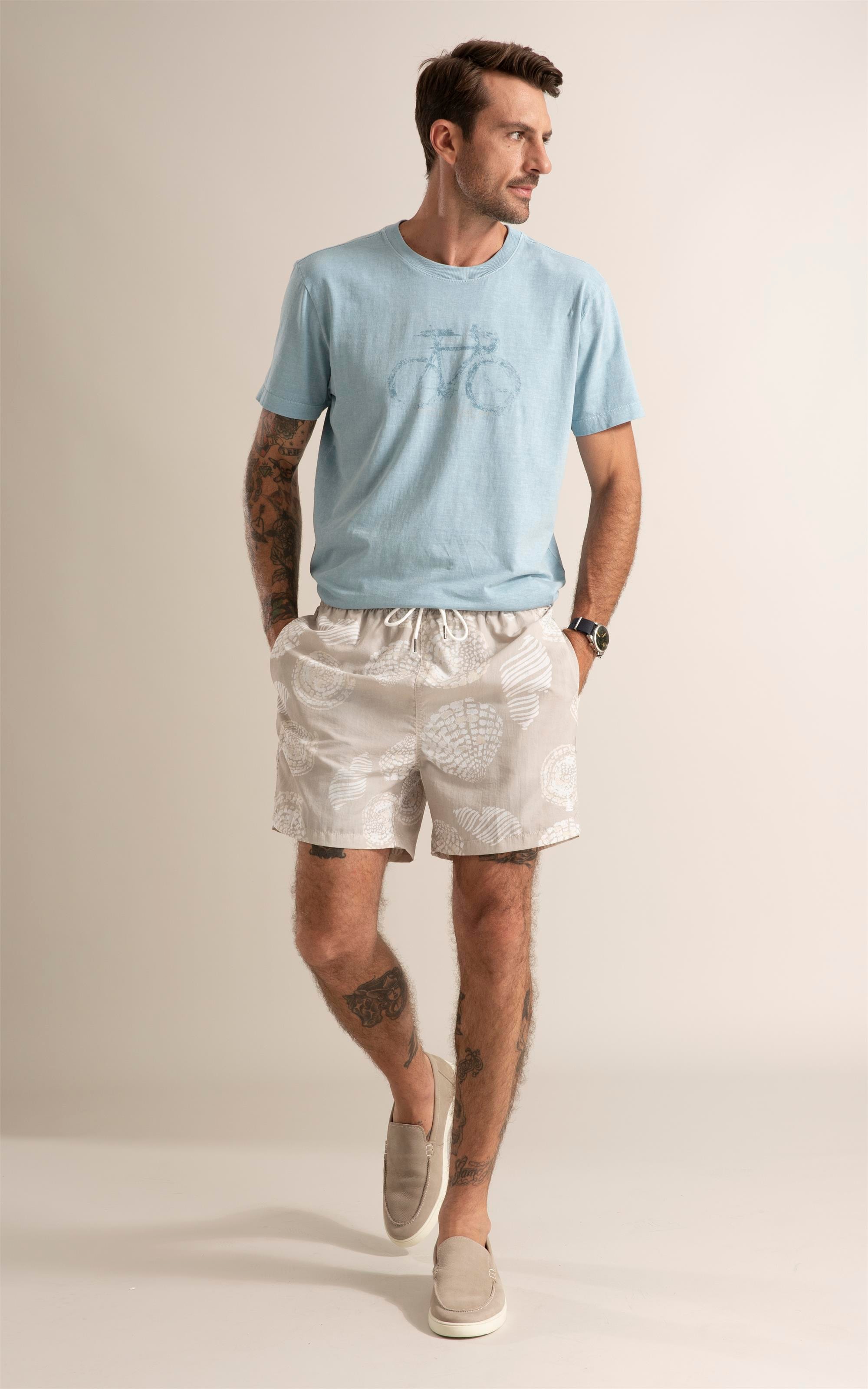 T-Shirt Washed Cycle Pany Azul Piscina