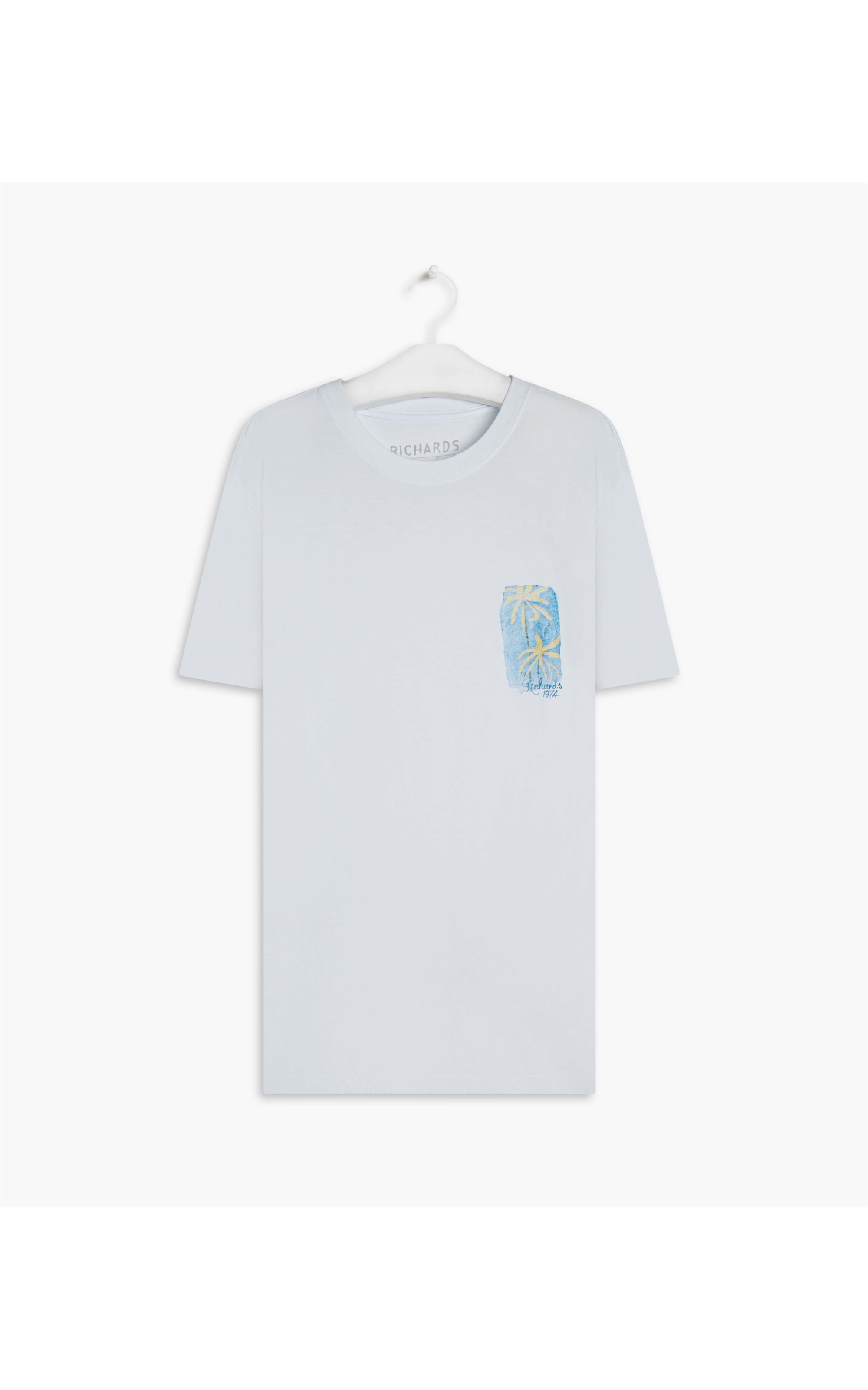 T-Shirt Washed Duo Palm Pei Branco
