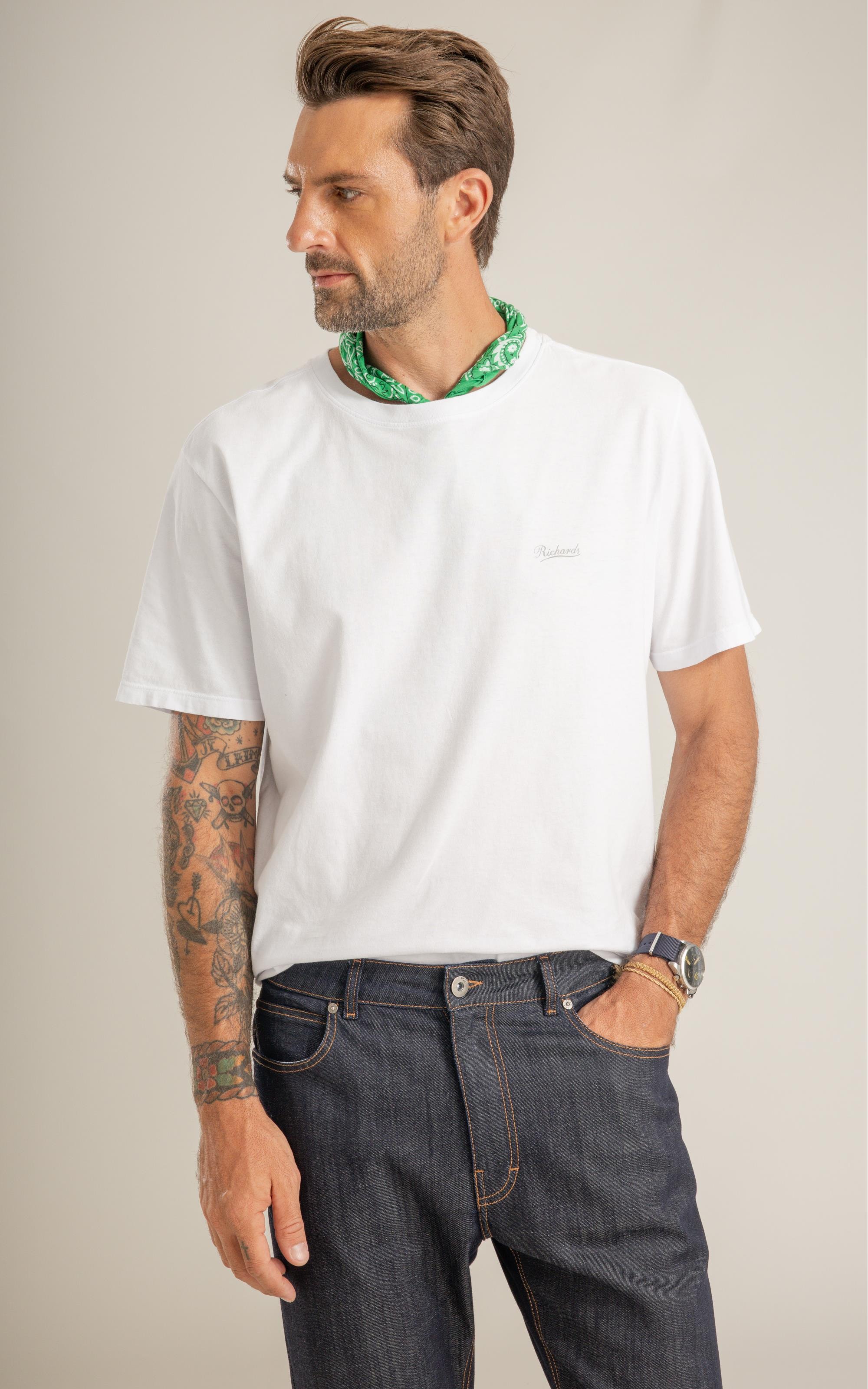 T-Shirt Washed Field Costas Mc Branco