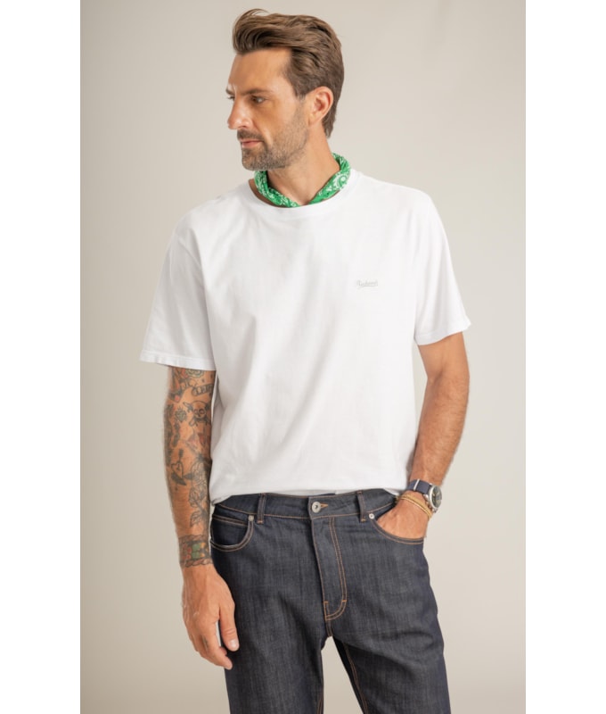 T-Shirt Washed Field Costas Mc Branco