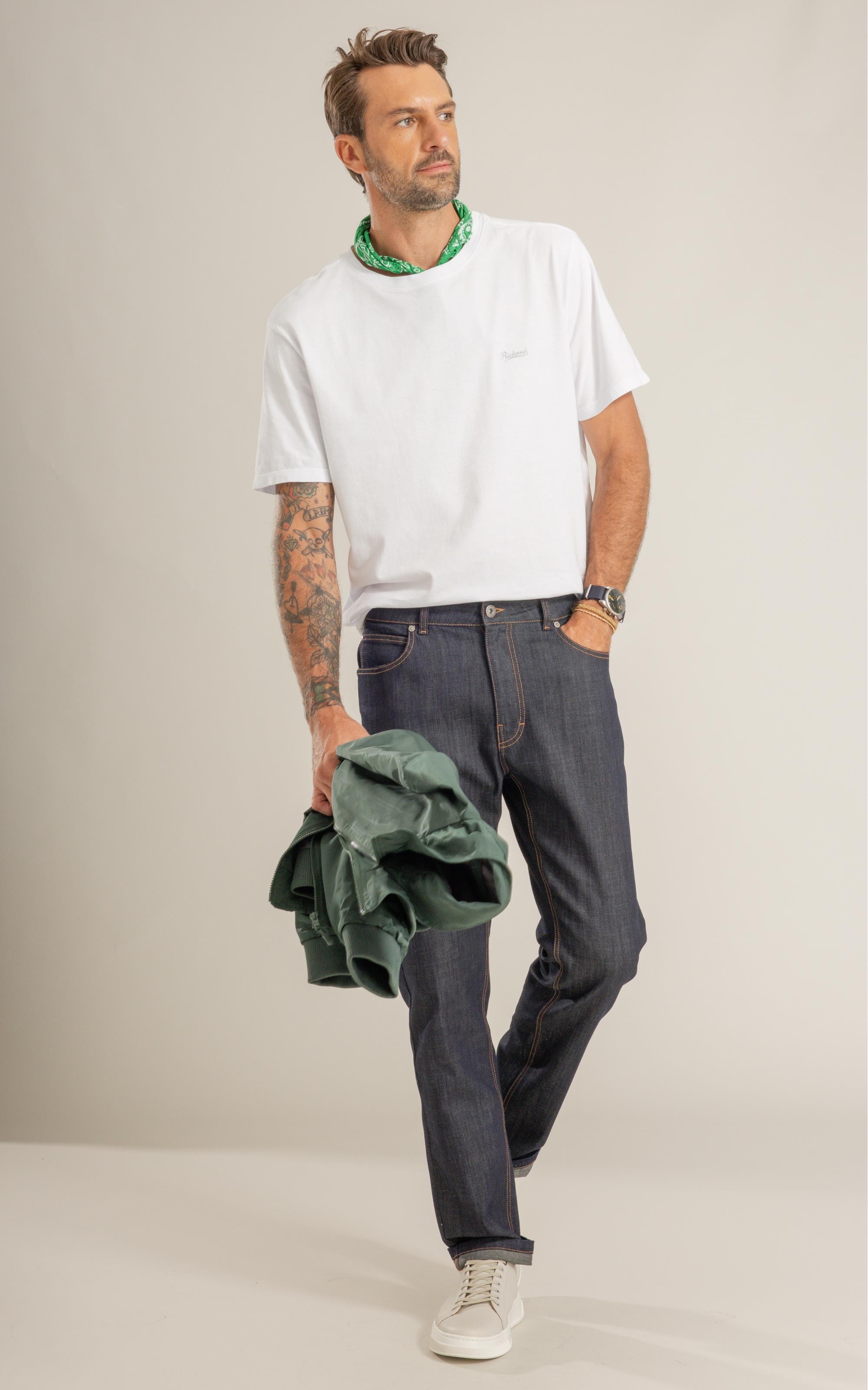 T-Shirt Washed Field Costas Mc Branco
