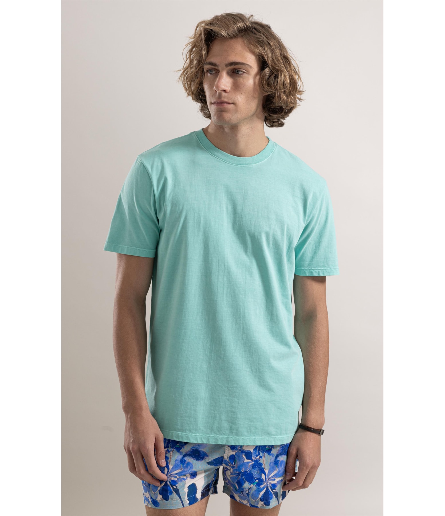T-Shirt Washed Fish Verde Agua