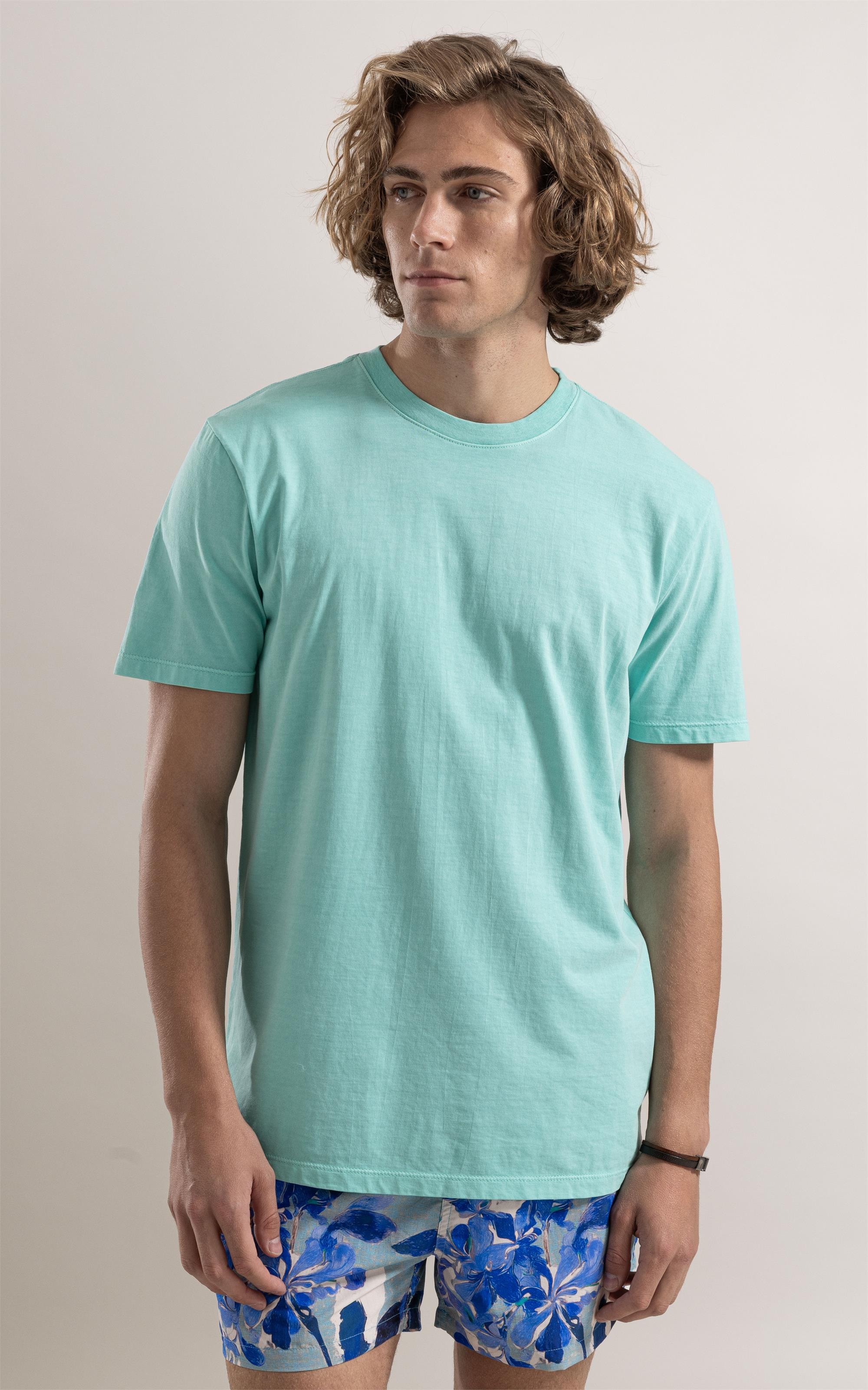 T-Shirt Washed Fish Verde Agua