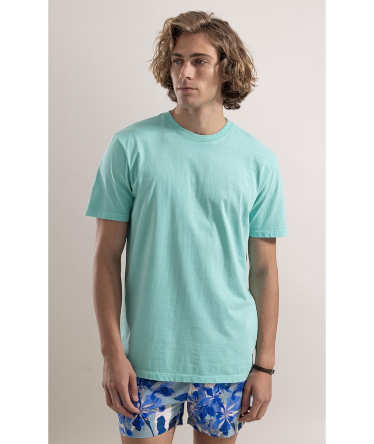 T-Shirt Washed Fish Verde Agua