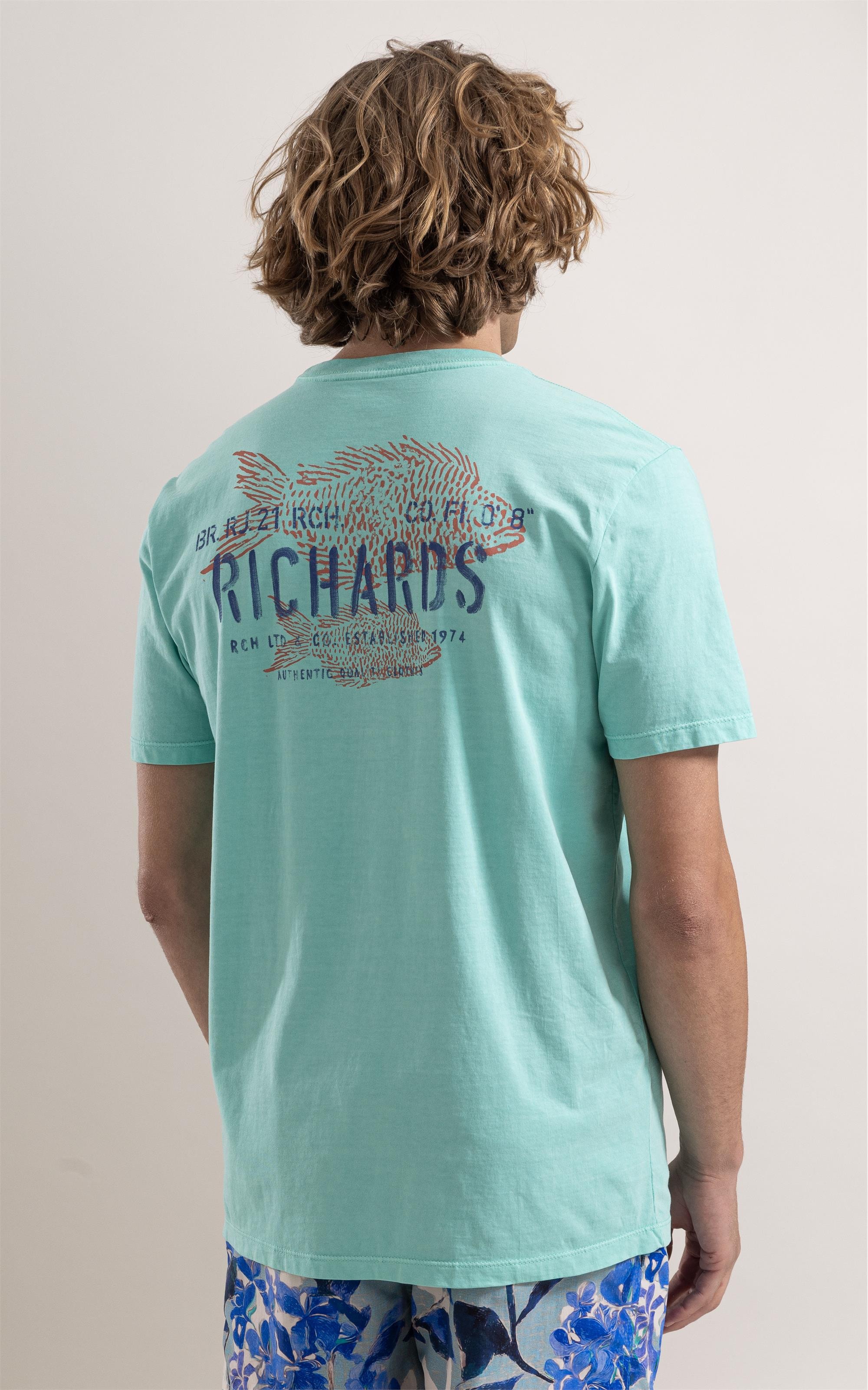 T-Shirt Washed Fish Verde Agua