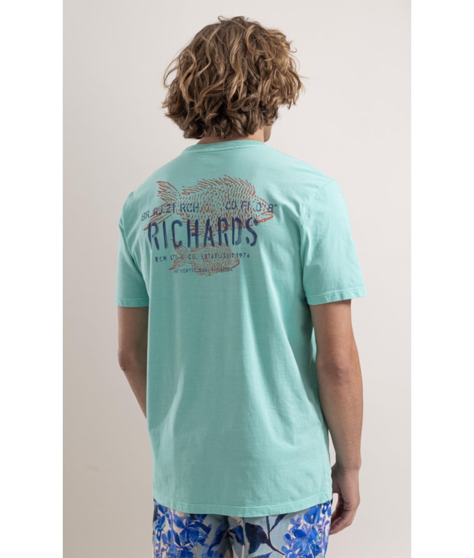 T-Shirt Washed Fish Verde Agua
