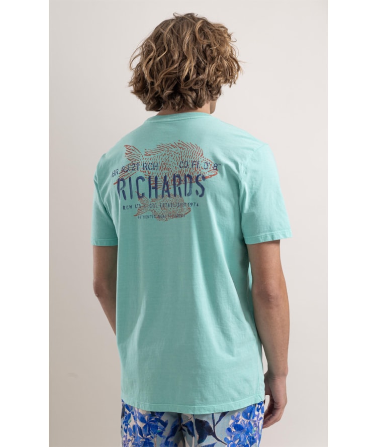 T-Shirt Washed Fish Verde Agua