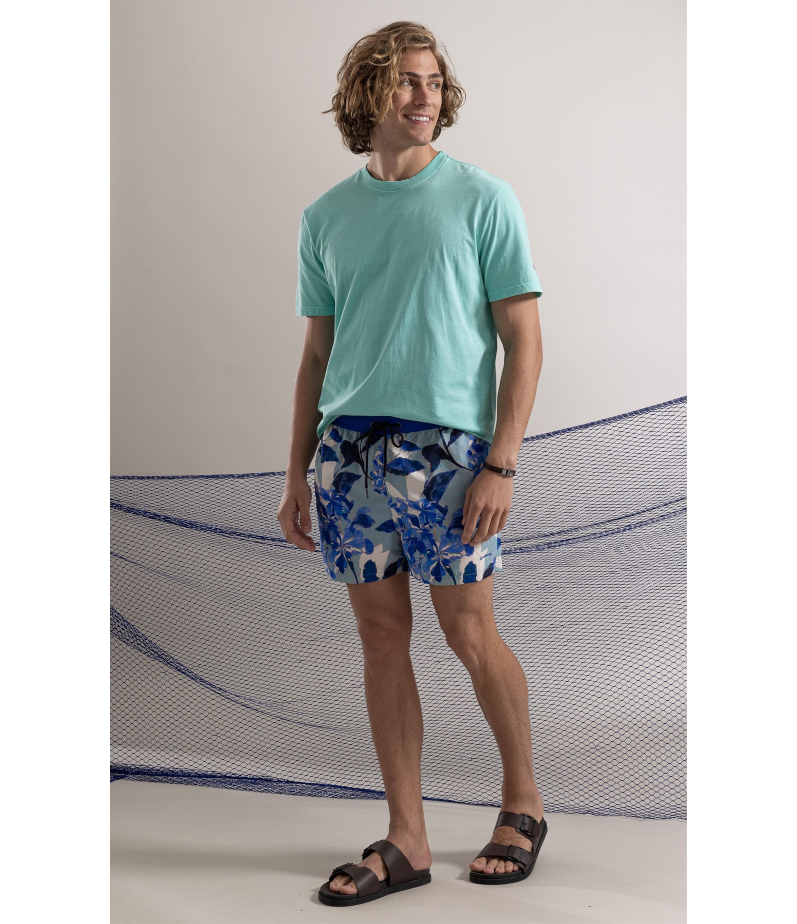 T-Shirt Washed Fish Verde Agua