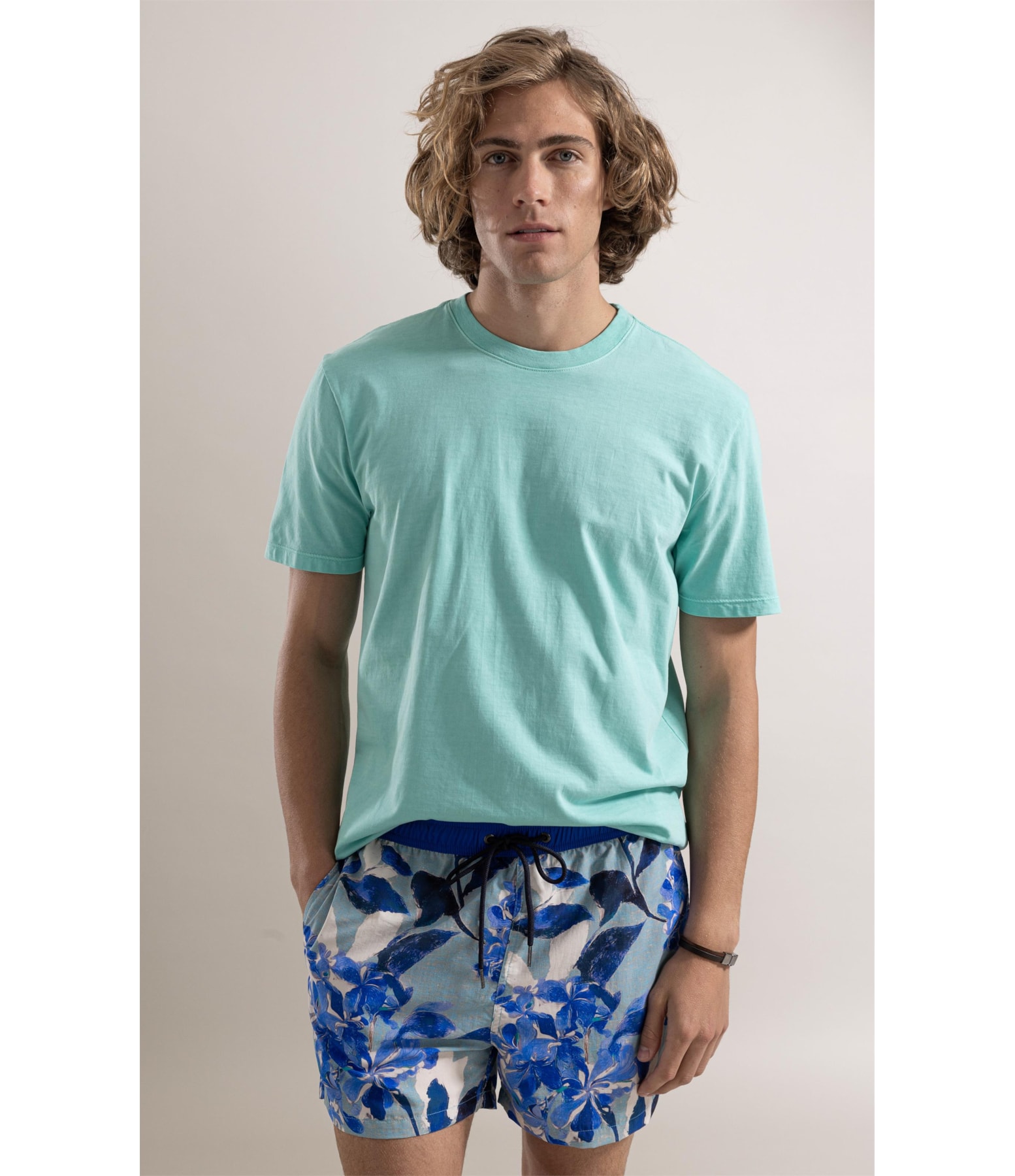 T-Shirt Washed Fish Verde Agua