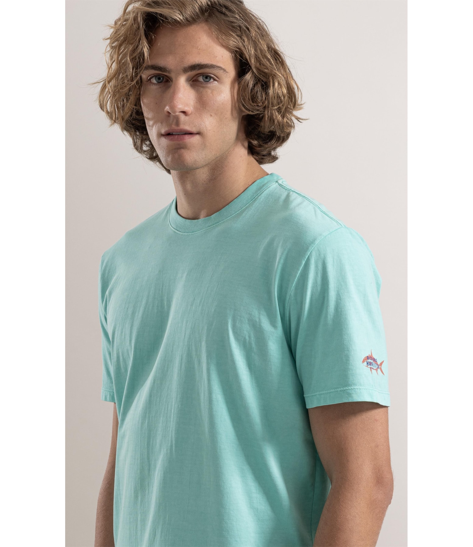 T-Shirt Washed Fish Verde Agua