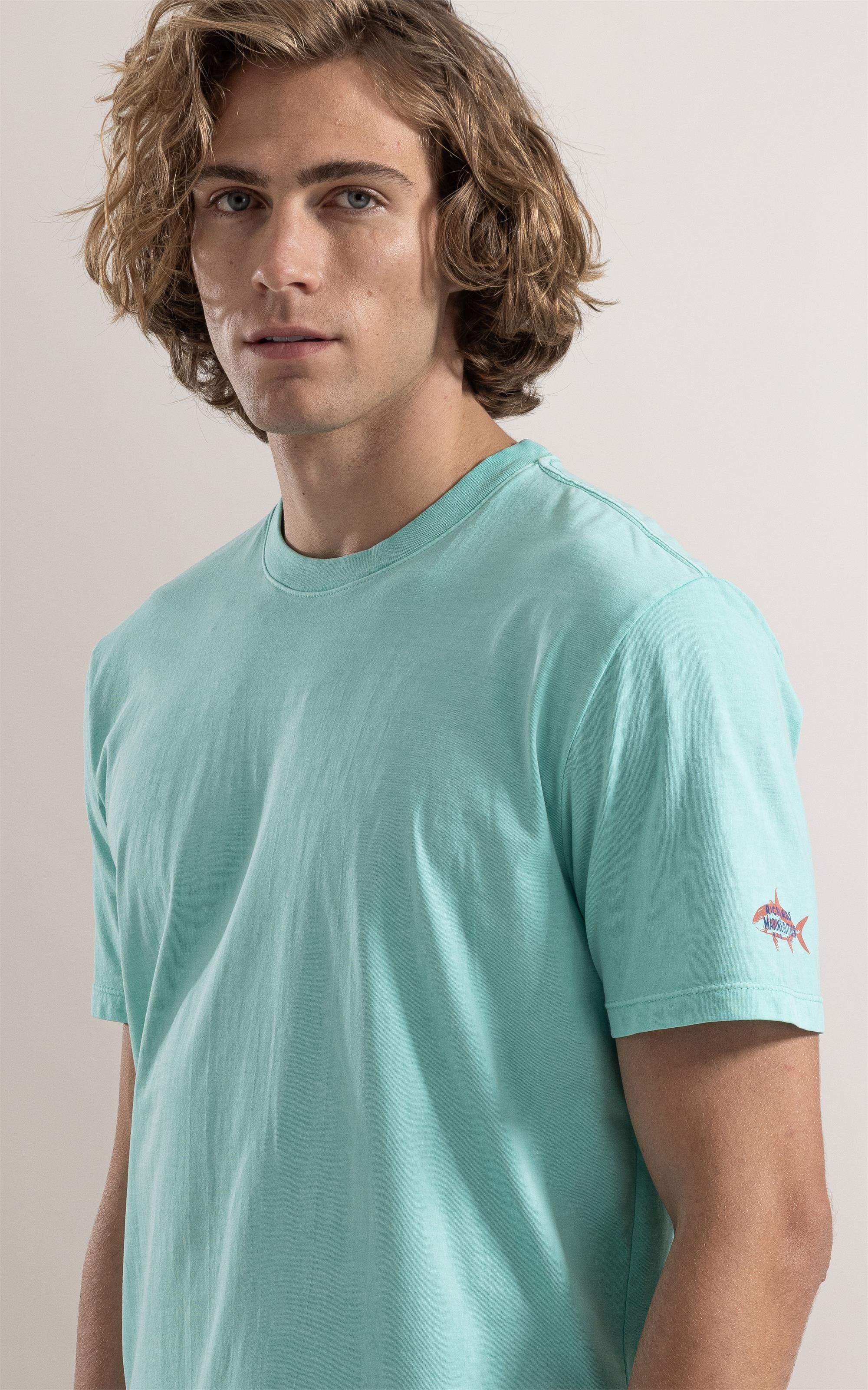 T-Shirt Washed Fish Verde Agua