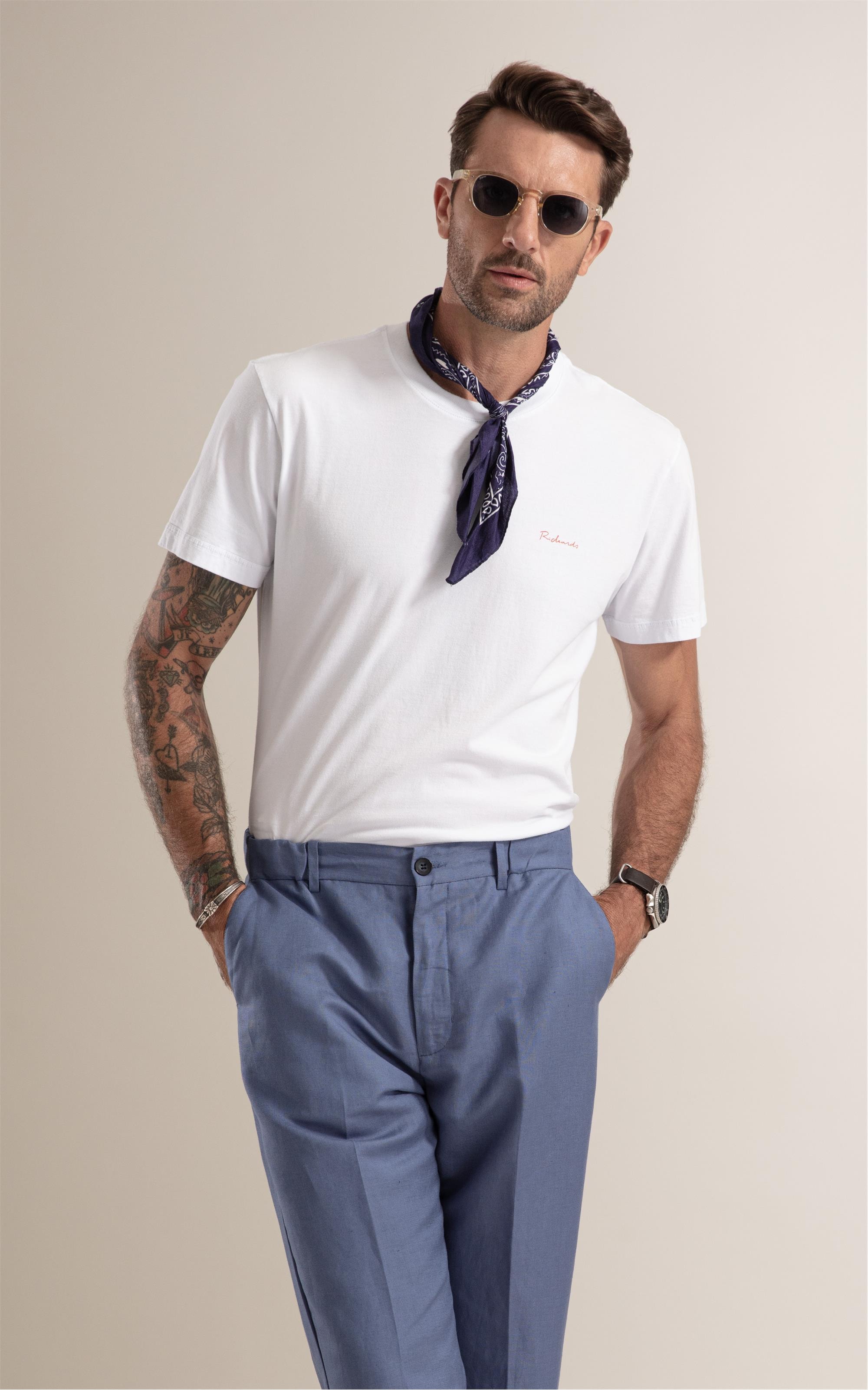 T-Shirt  Washed Floral Brush Branco