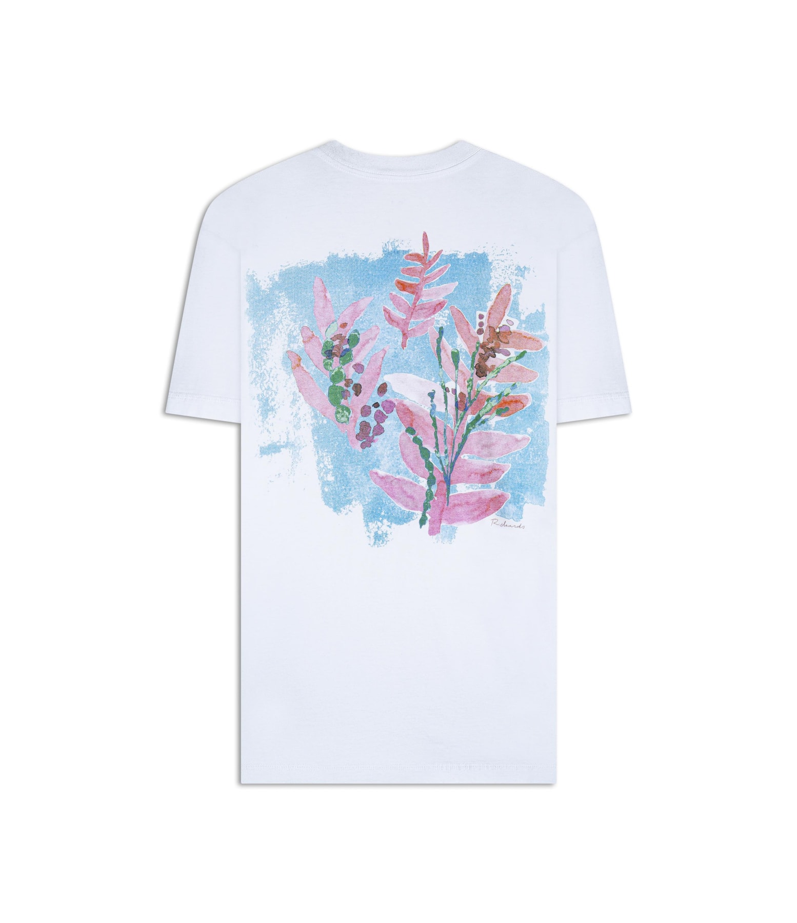 T-Shirt  Washed Floral Brush Branco
