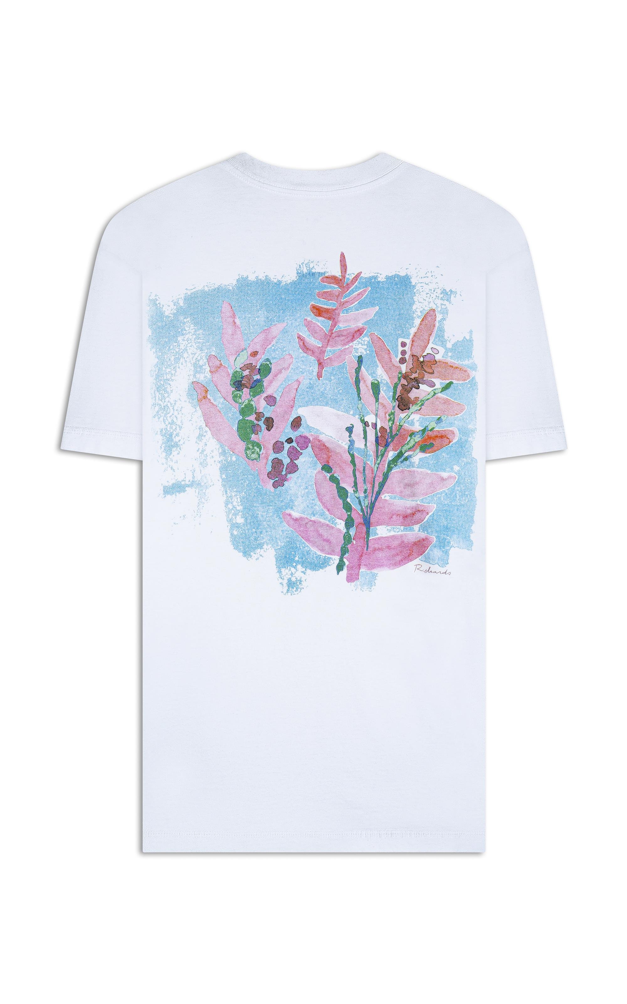 T-Shirt  Washed Floral Brush Branco