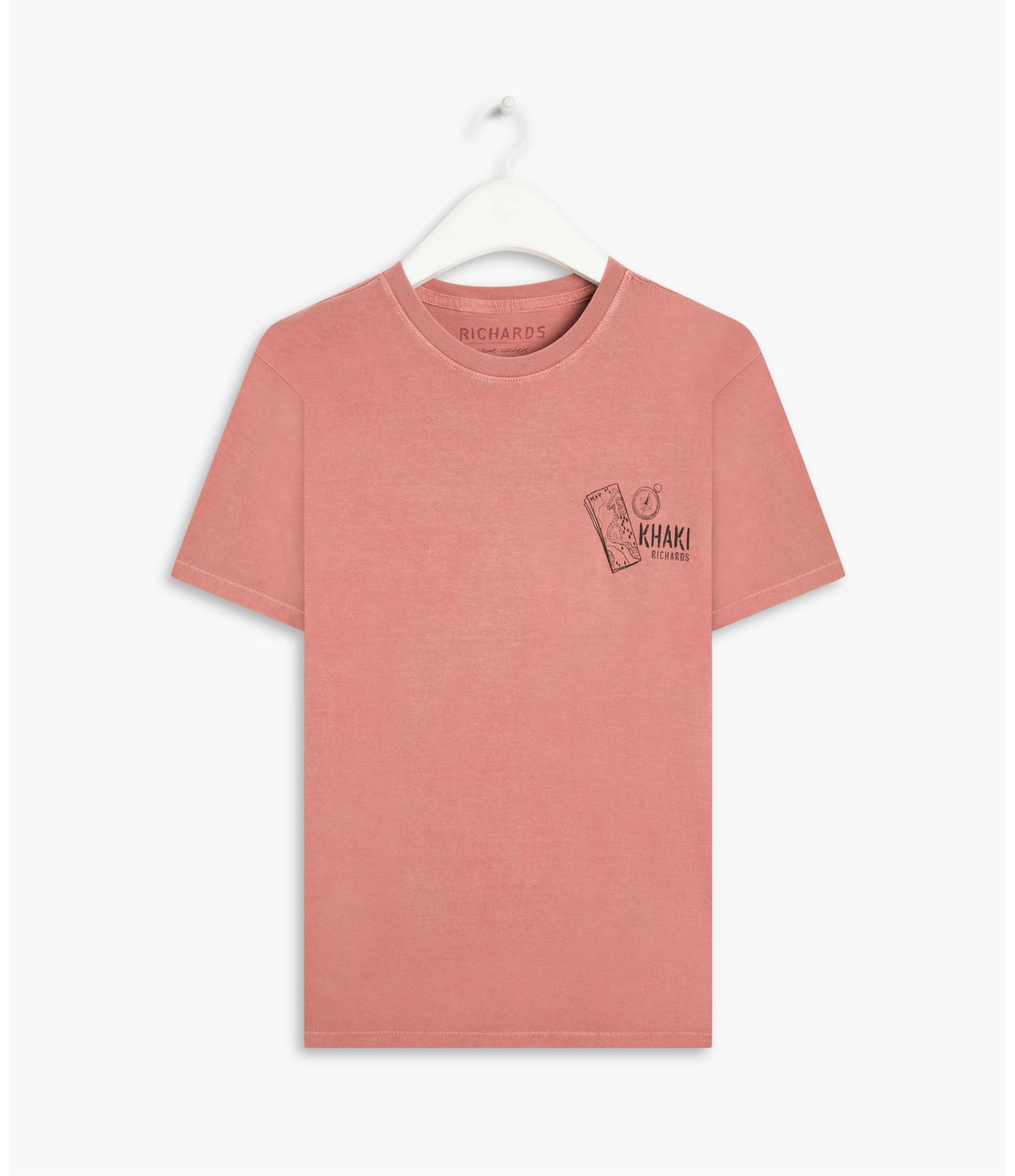 T-Shirt  Washed Khakis Mapa Rosa Velho