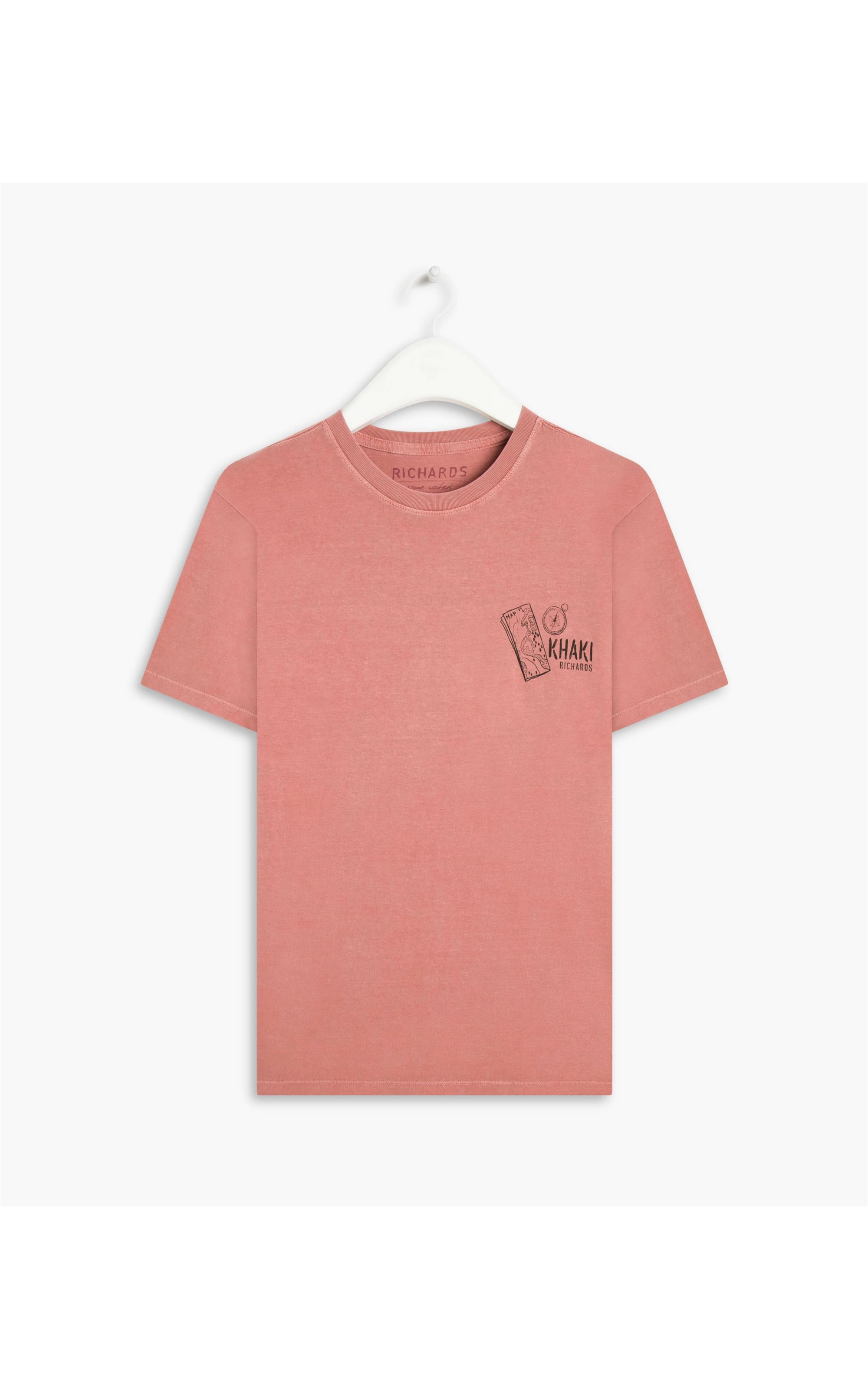 T-Shirt  Washed Khakis Mapa Rosa Velho