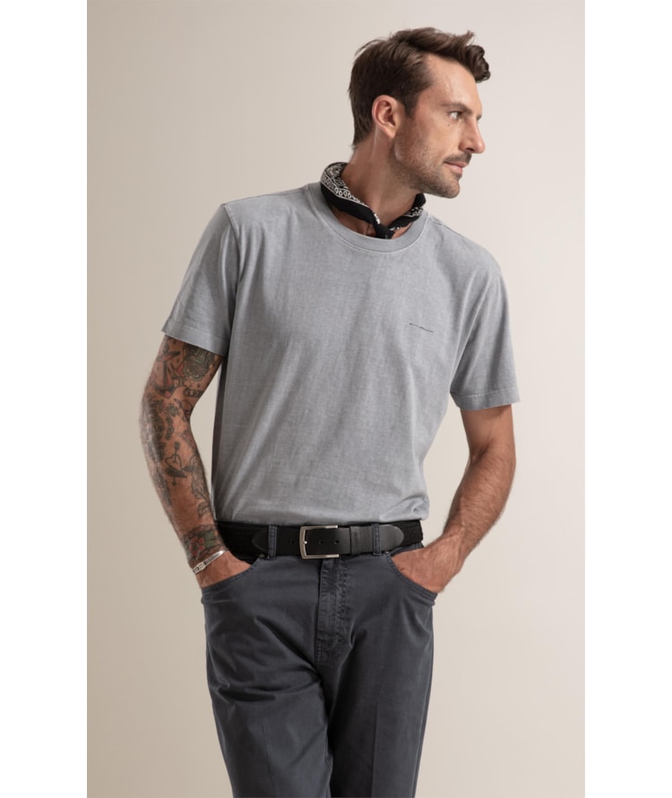 T-Shirt Washed Le Meilleur Cinza Claro