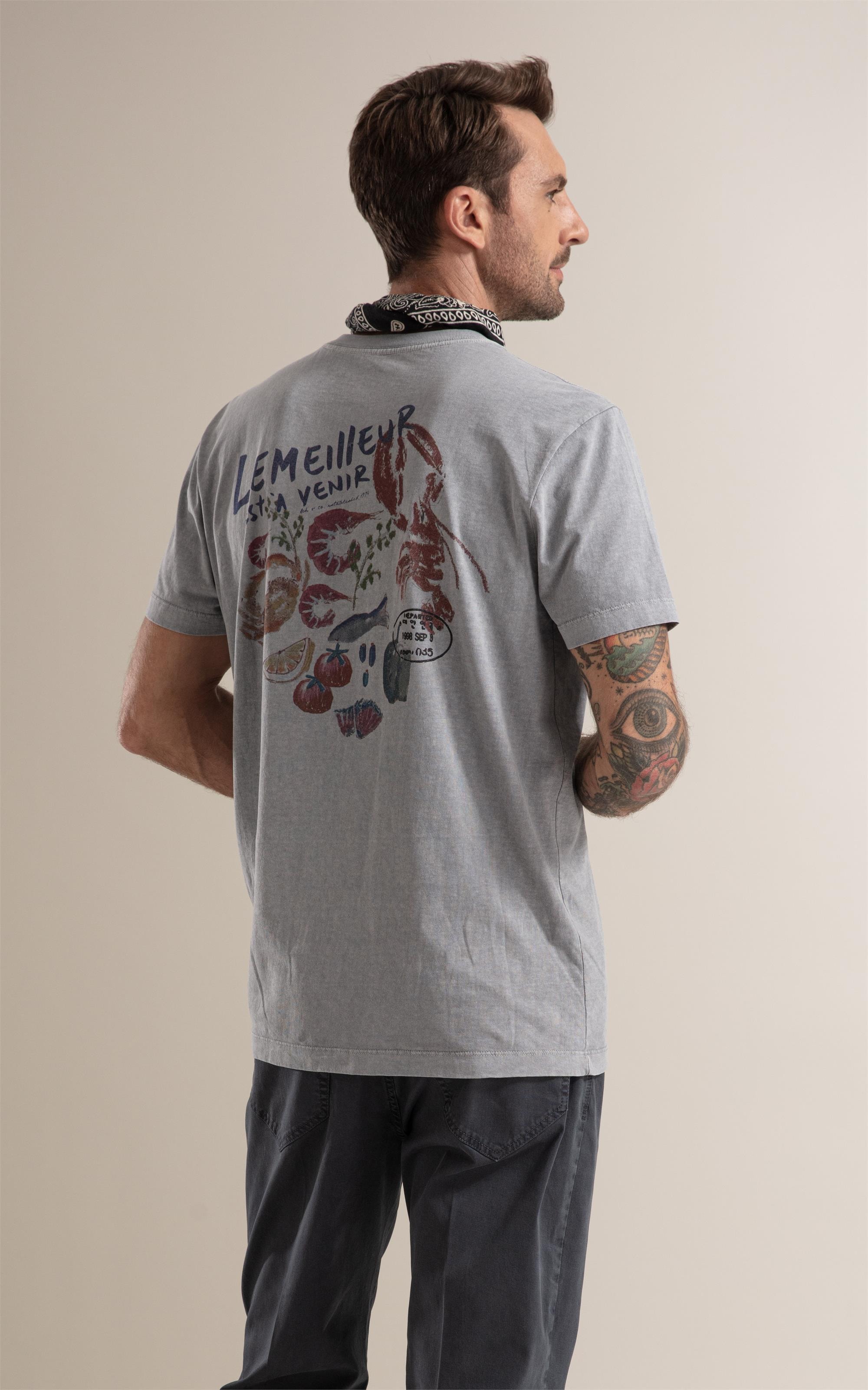 T-Shirt Washed Le Meilleur Cinza Claro