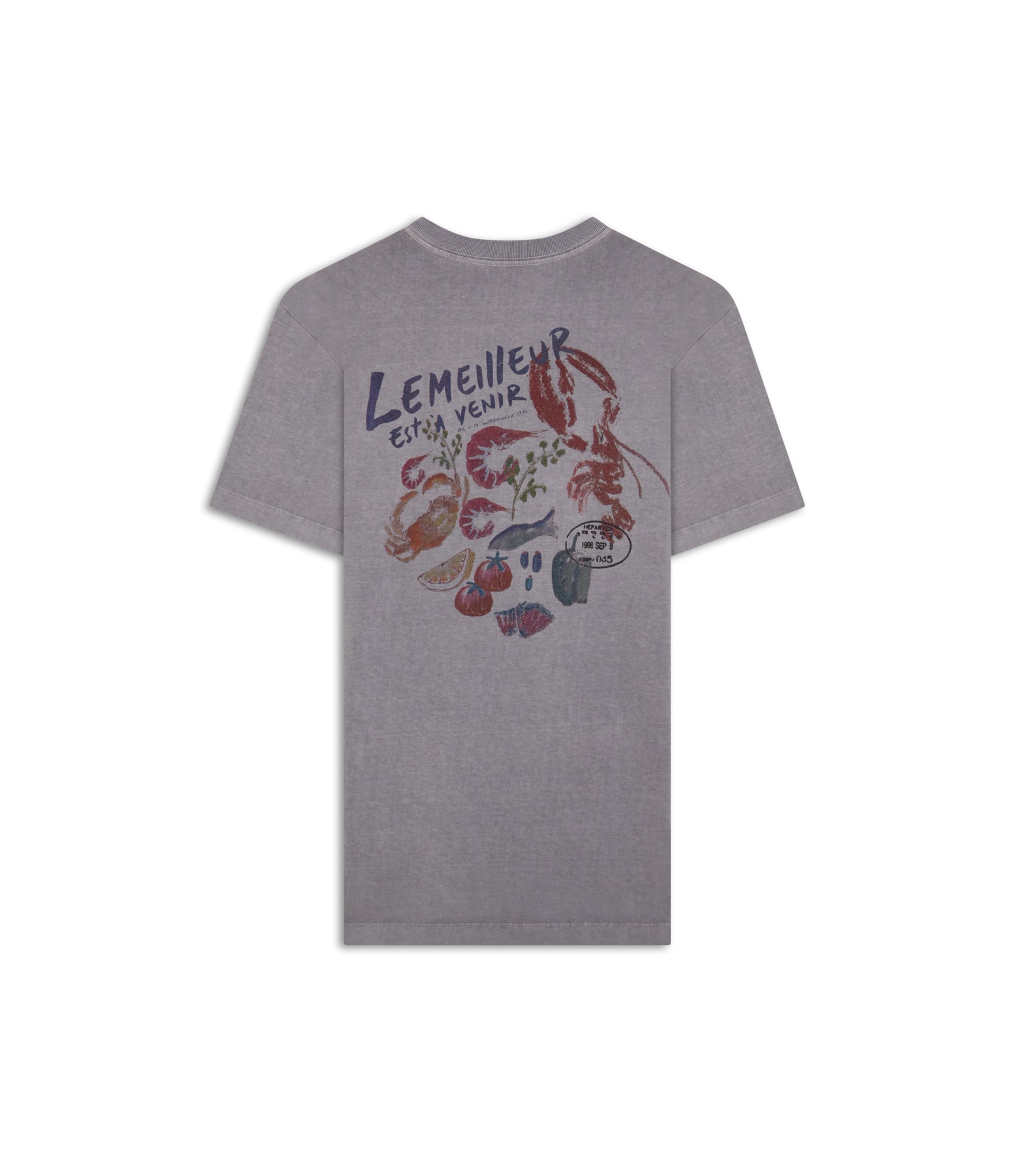 T-Shirt Washed Le Meilleur Cinza Claro