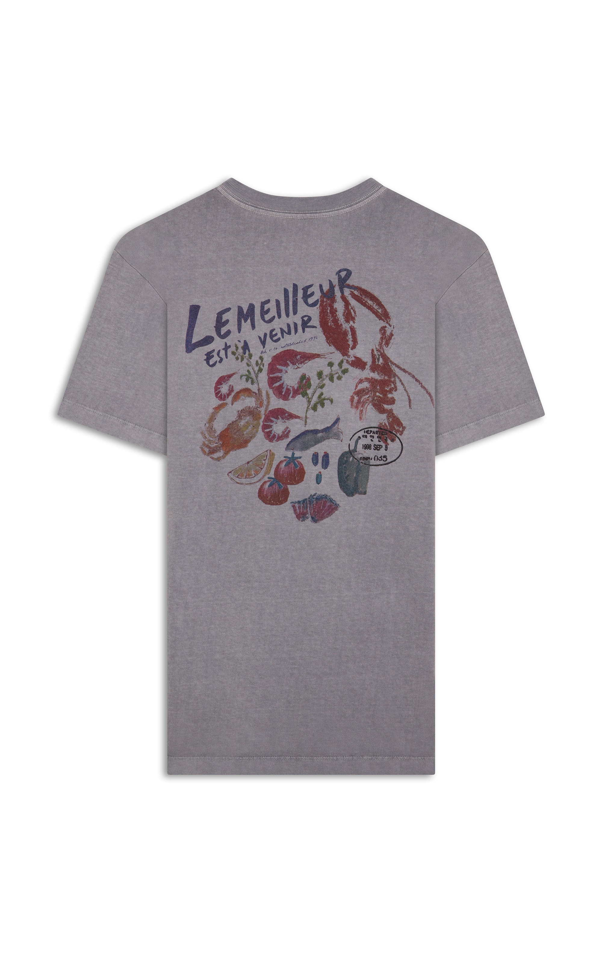 T-Shirt Washed Le Meilleur Cinza Claro