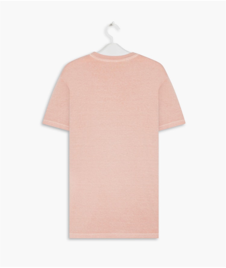 T-Shirt Washed Leaves Floco Salmao