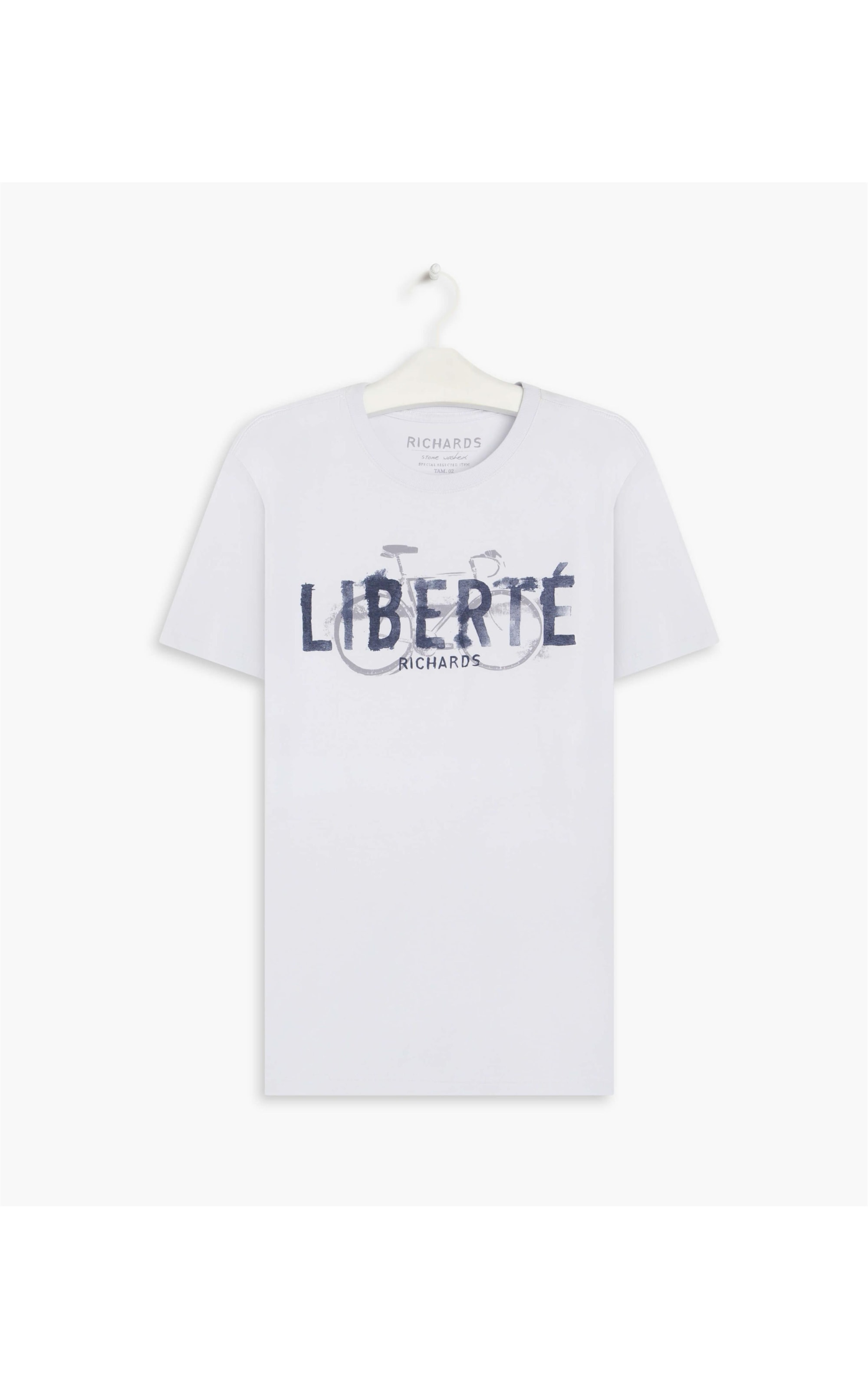 T-Shirt Washed Liberte Bike Branco